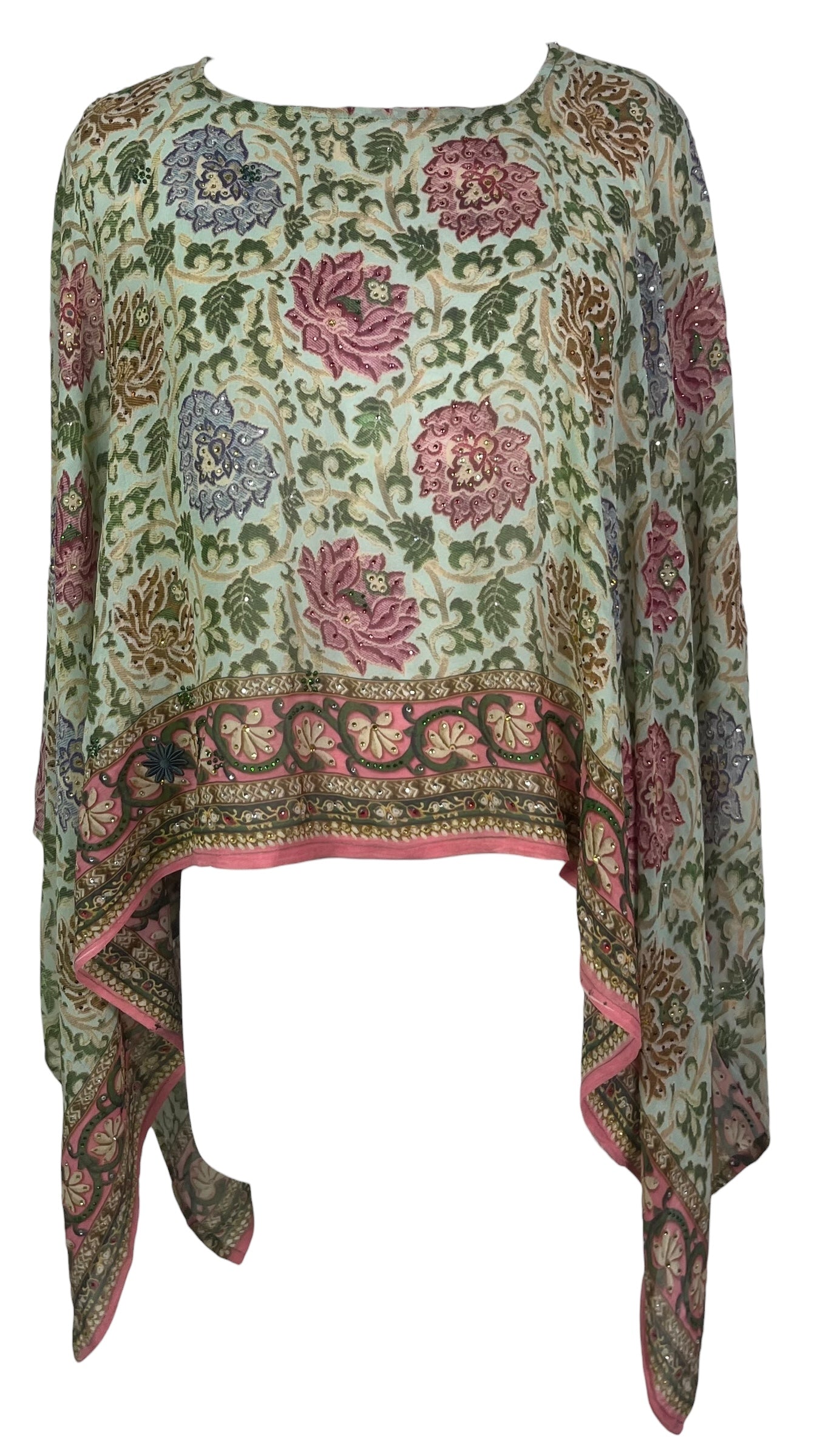 PREVIEW PRG8525 Sheer Pure Silk Wabi Sabi Capelet Poncho