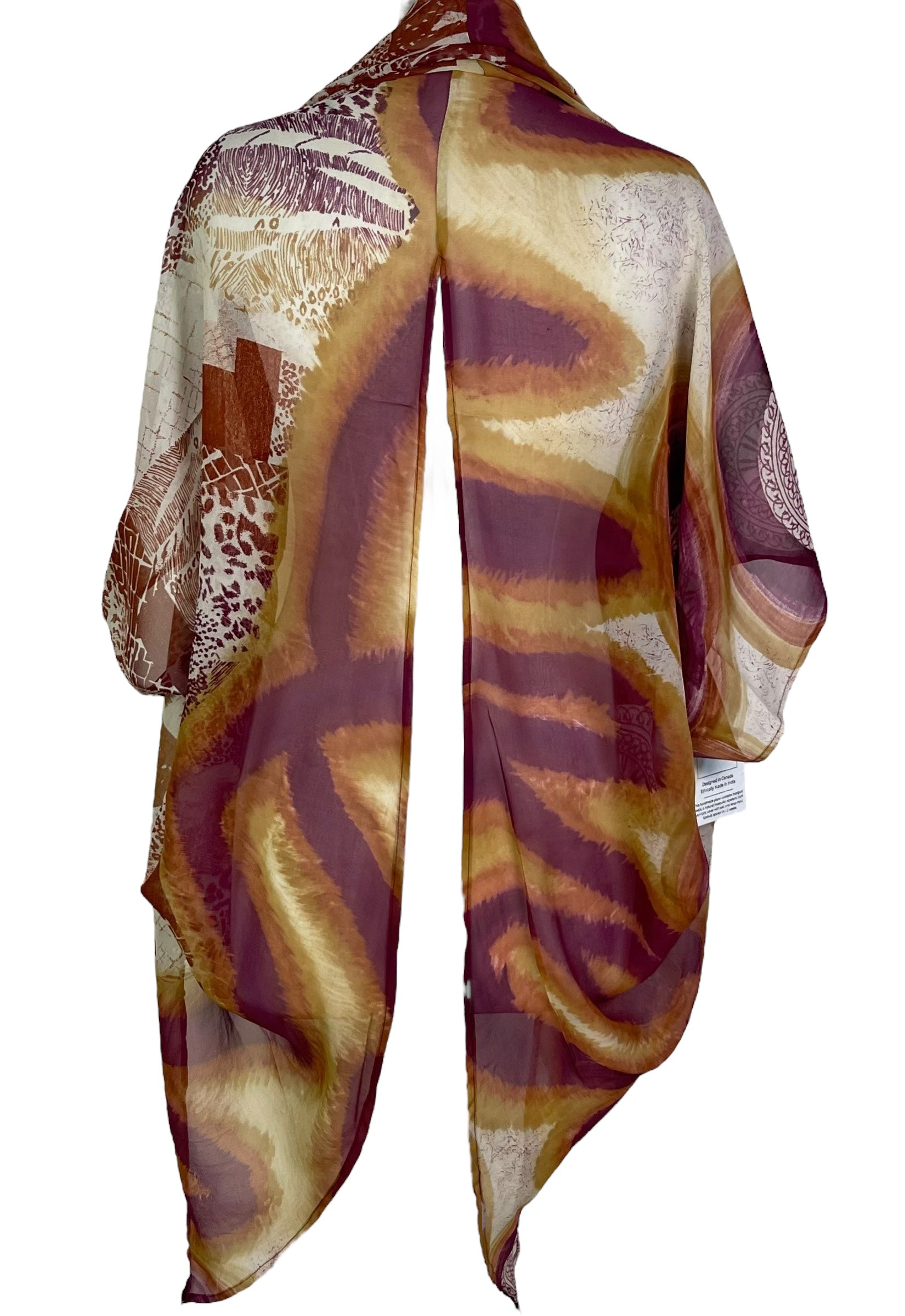 PRG7048 Sheer Wabi Sabi Pure Silk Cardigan