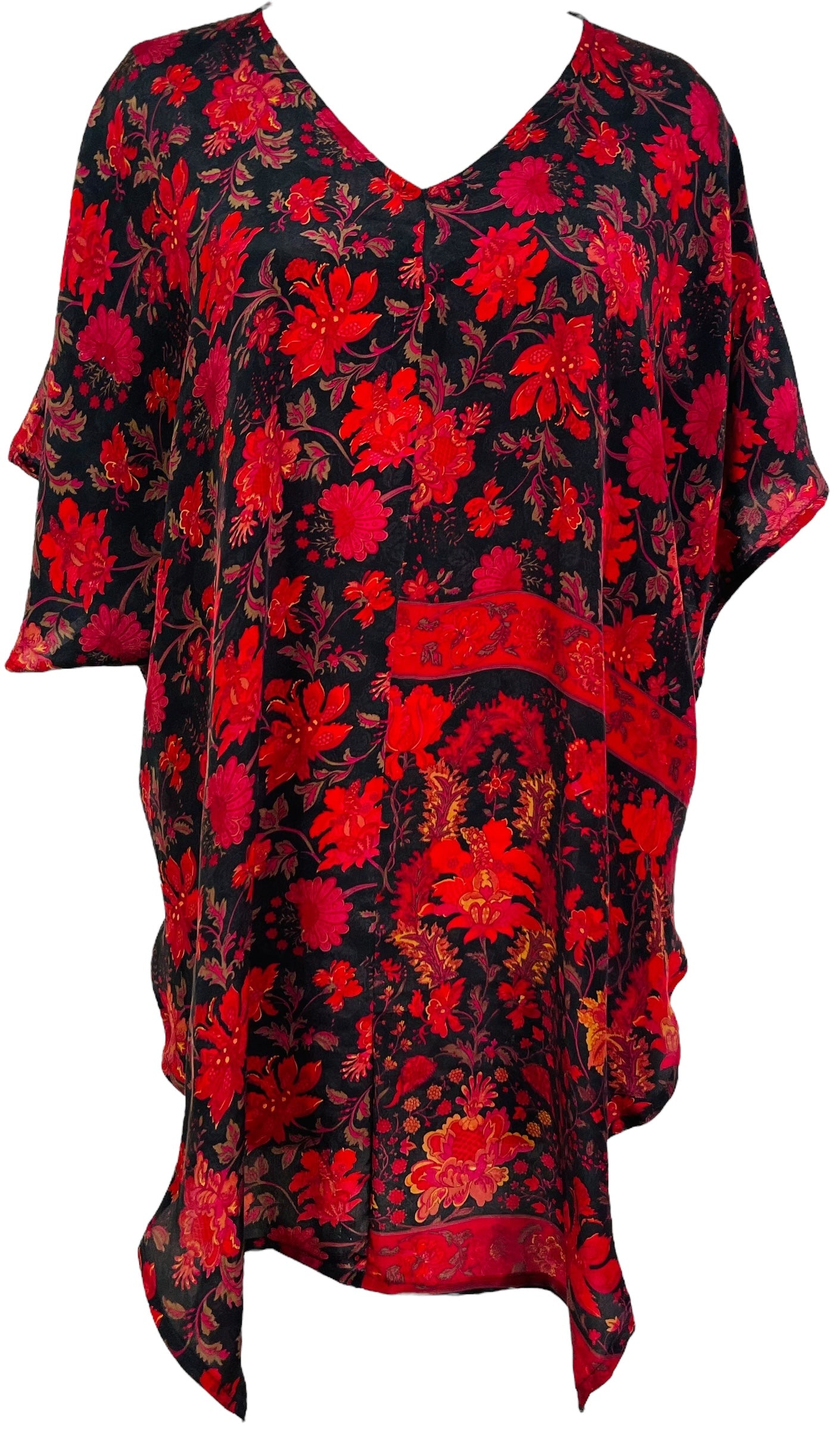 PCH6997 Very Sheer Avatar Pure Silk Waterfall Top main image 0