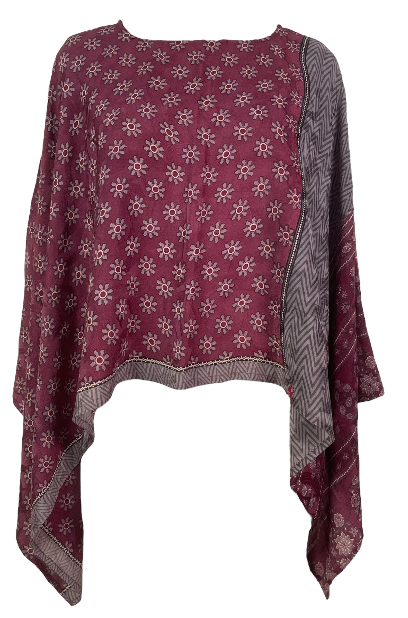 PRC8693 Avatar Pure Silk Capelet Poncho