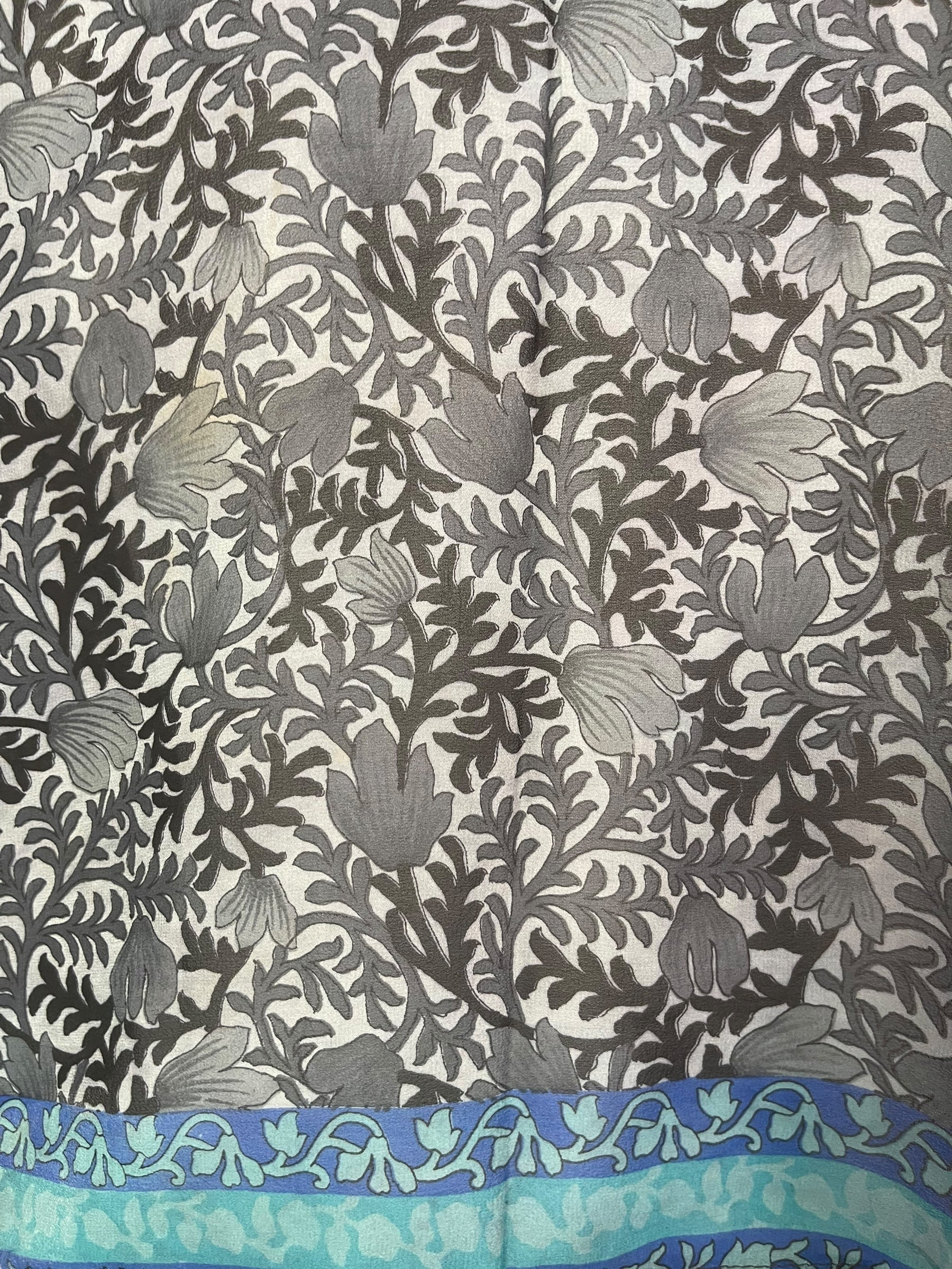 PRG8237 Sheer Wabi Sabi Pure Silk Kimono-Sleeved Top