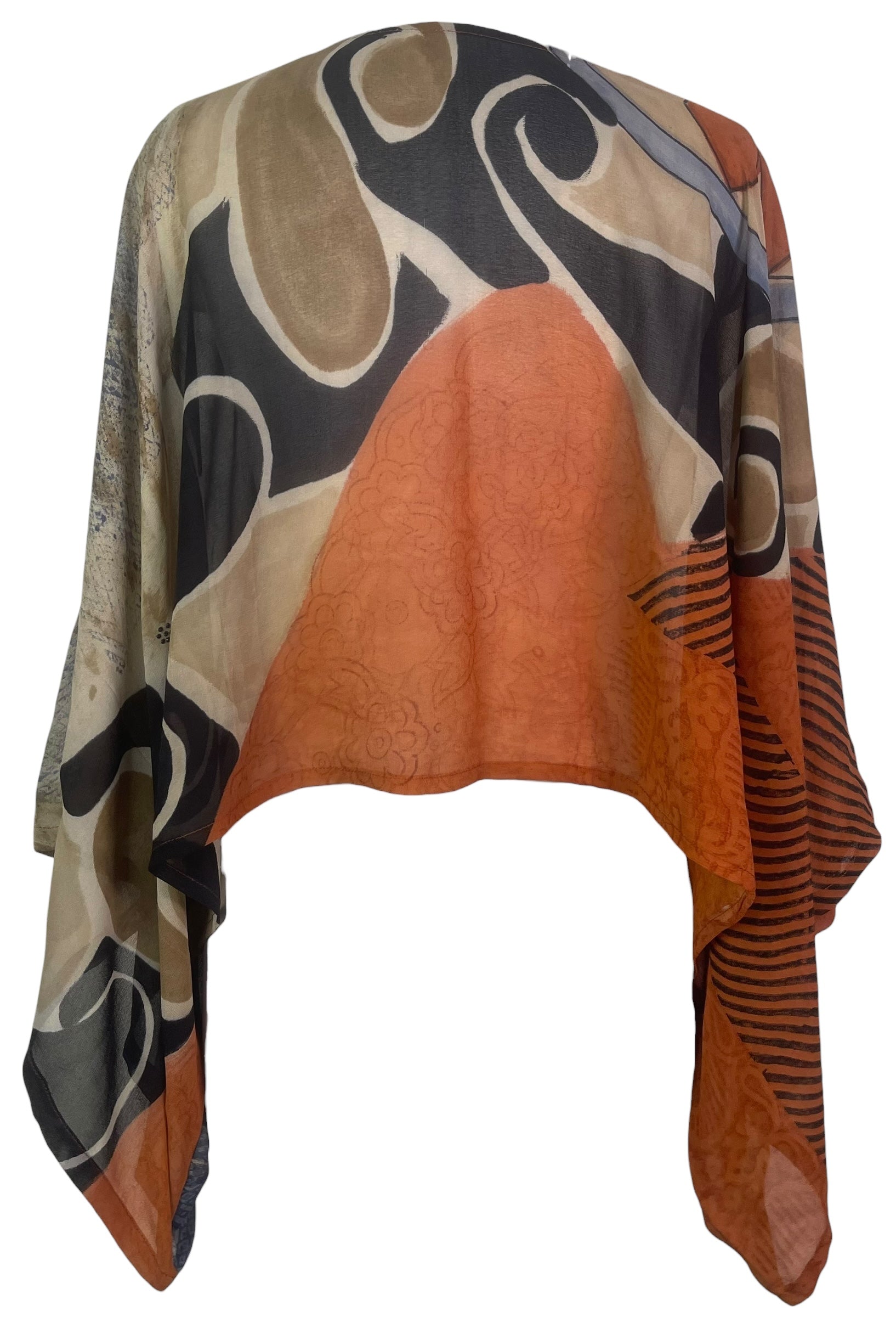 PREVIEW PRG8529 Sheer Avatar Pure Silk Kimono-Sleeved Top