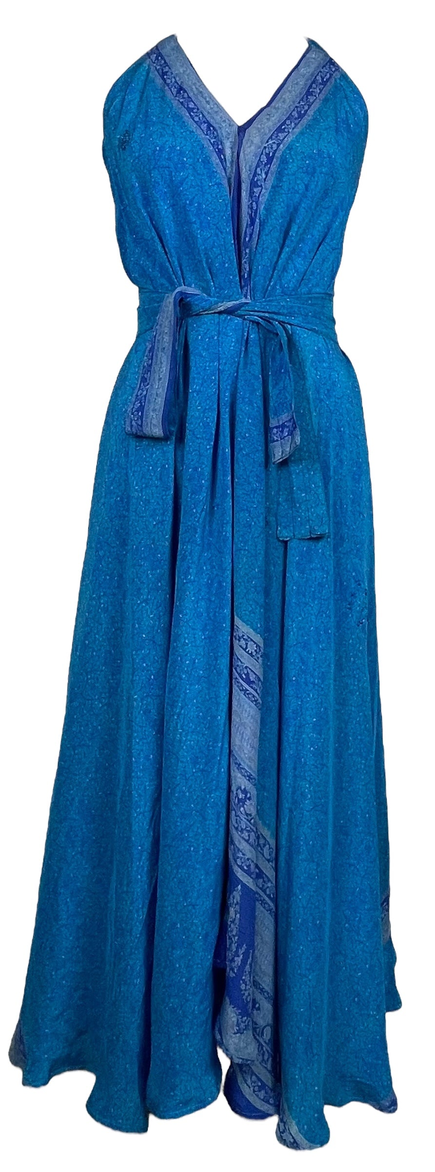 LADY LUCK PRC7672 Avatar Pure Silk Maxi Dress with Belt – sariKNOTsari