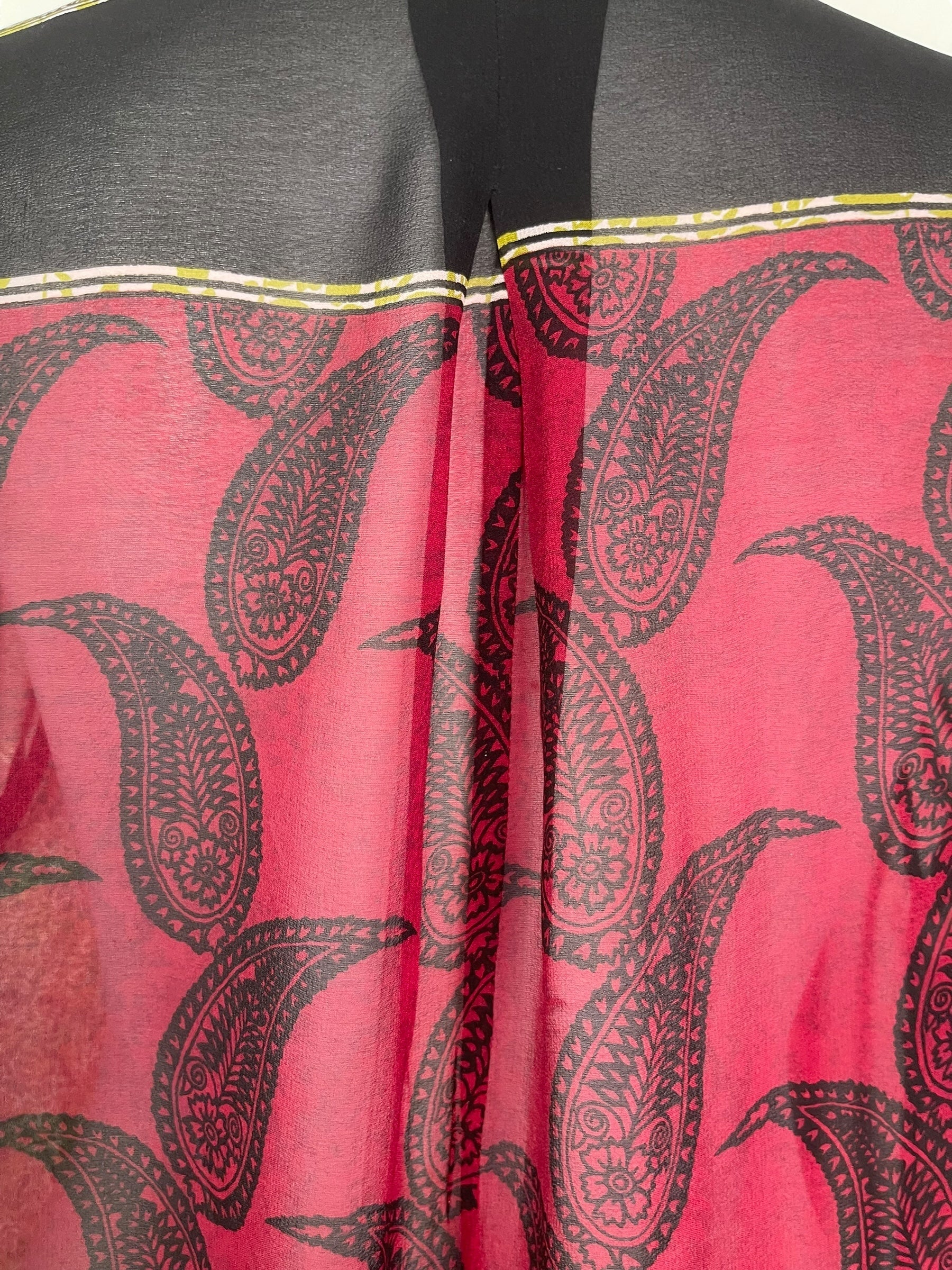 PRG7792 Sheer Wabi Sabi Pure Silk Self Pocket Tunic Dress