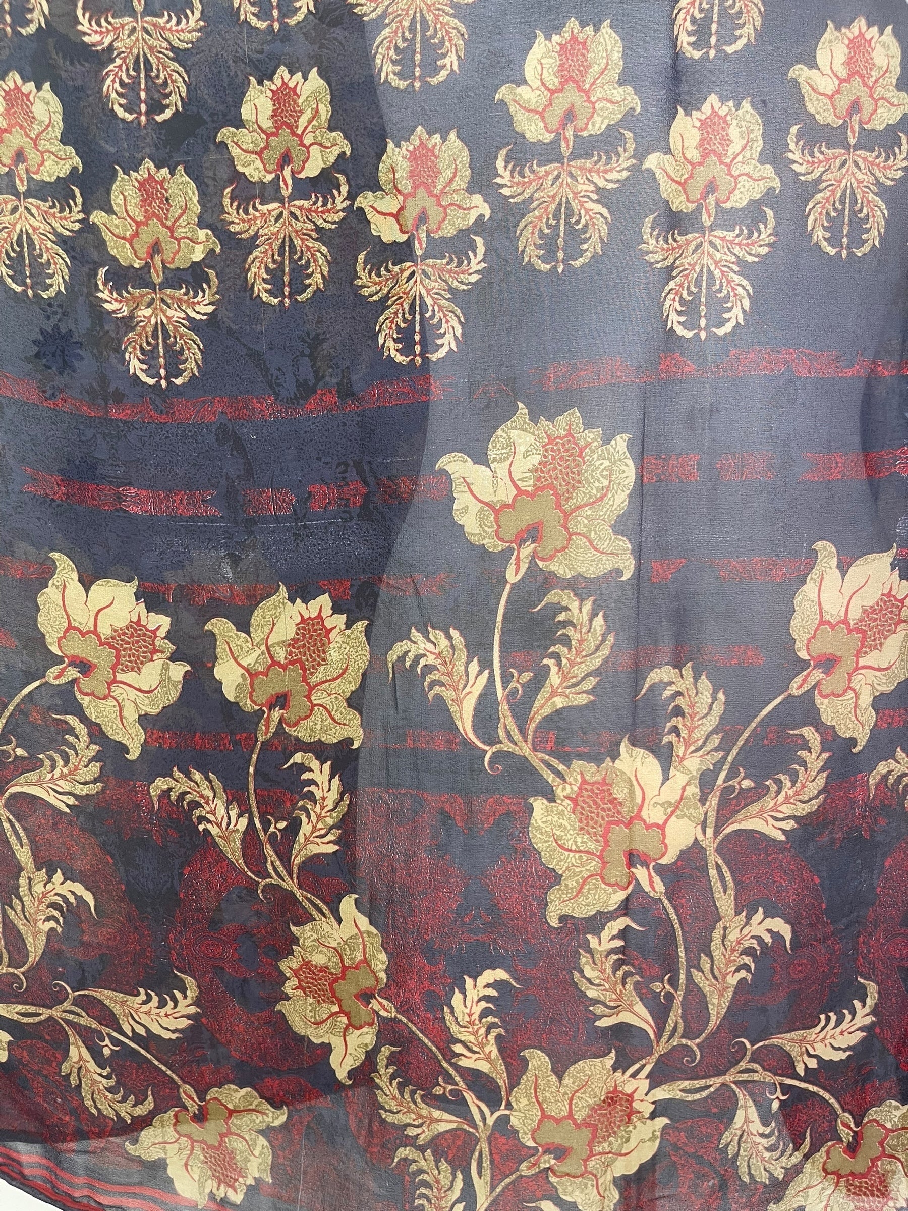 PRG8036 Sheer Avatar Pure Silk Short Kaftan Tunic with Slits