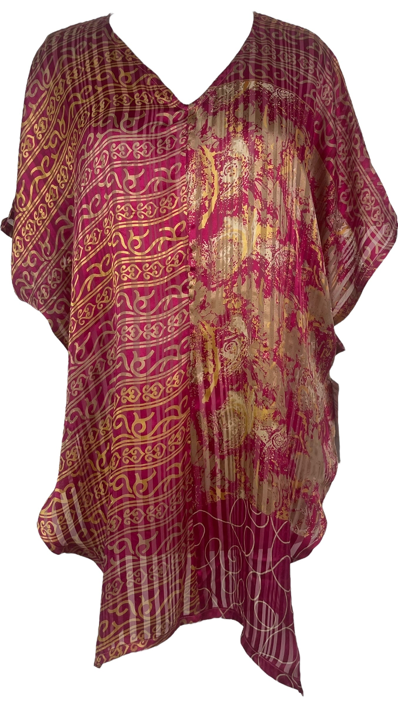 PRG8130 Sheer Avatar Pure Silk Waterfall Top