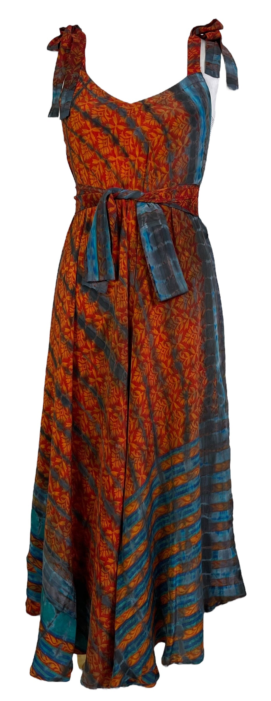 PRC7243 Avatar Pure Silk Maxi Dress with Belt