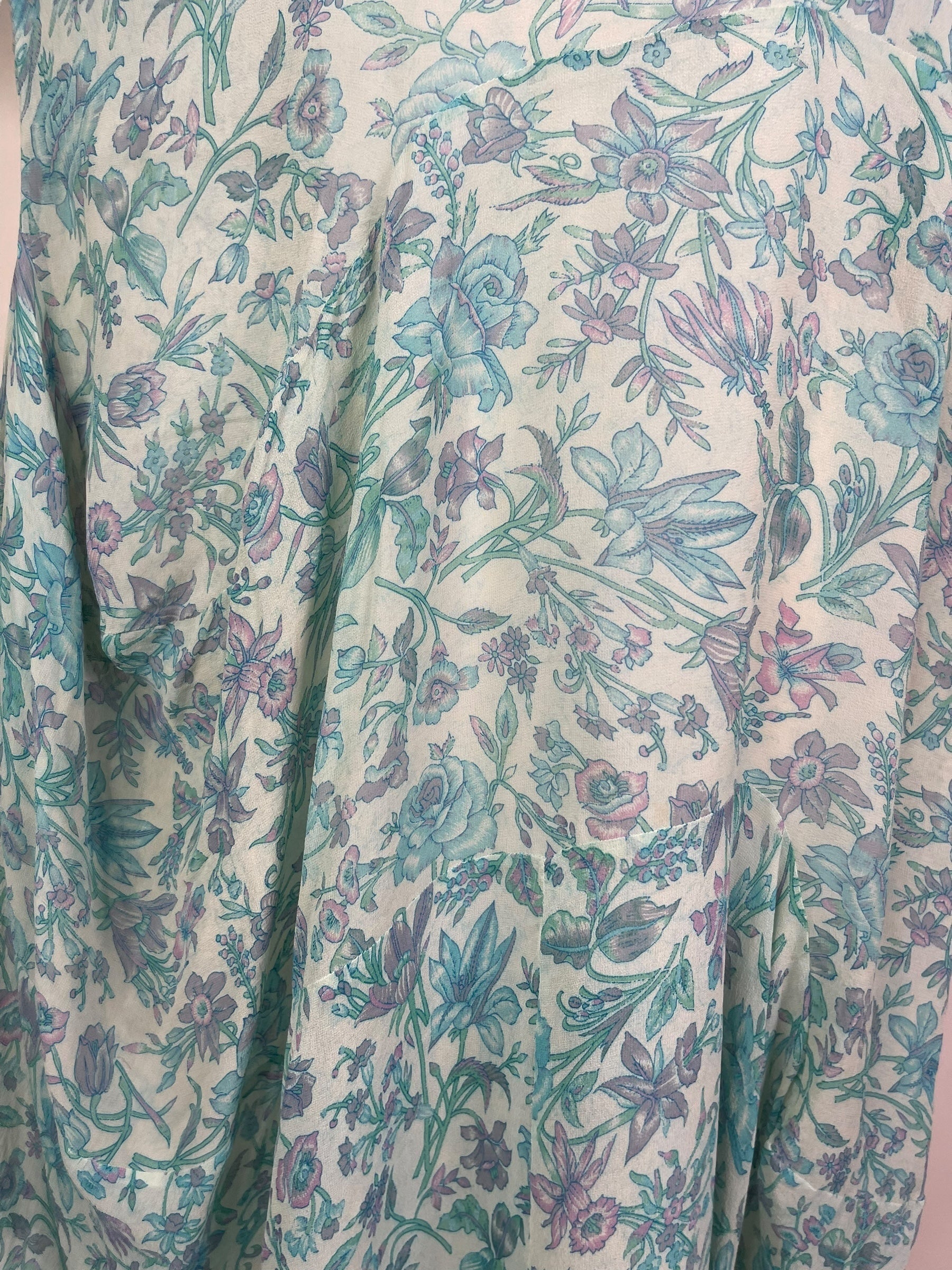 PRG7993 Sheer Avatar Pure Silk Sculptural Long Tunic Dress