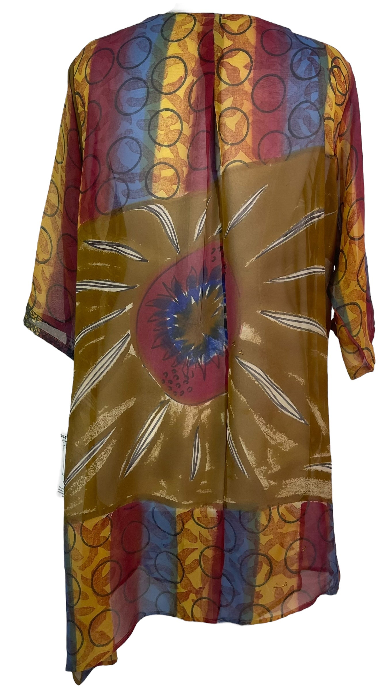 PRG7966 Sheer Avatar Pure Silk Self Pocket Tunic Dress