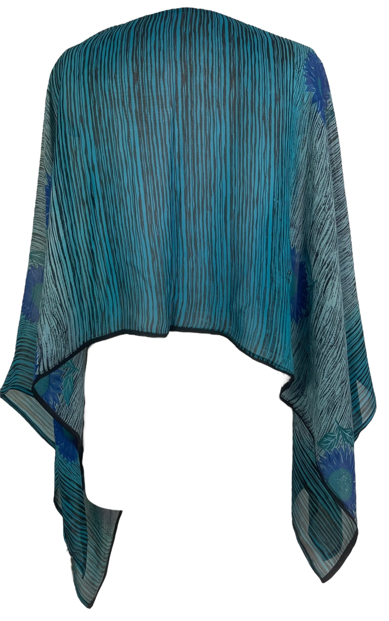 PRG7957 Sheer Pure Silk Wabi Sabi Capelet Poncho