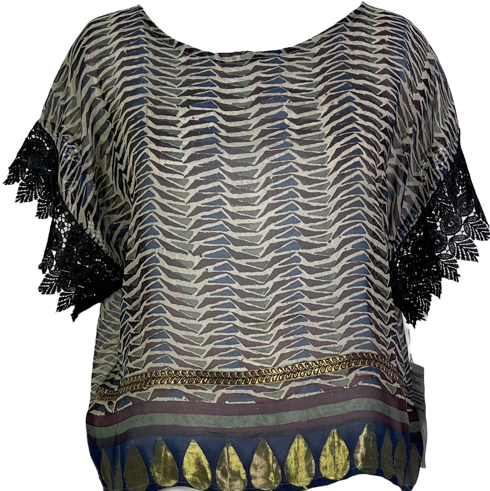 PRG7210 Sheer Avatar Pure Silk Boxy Top