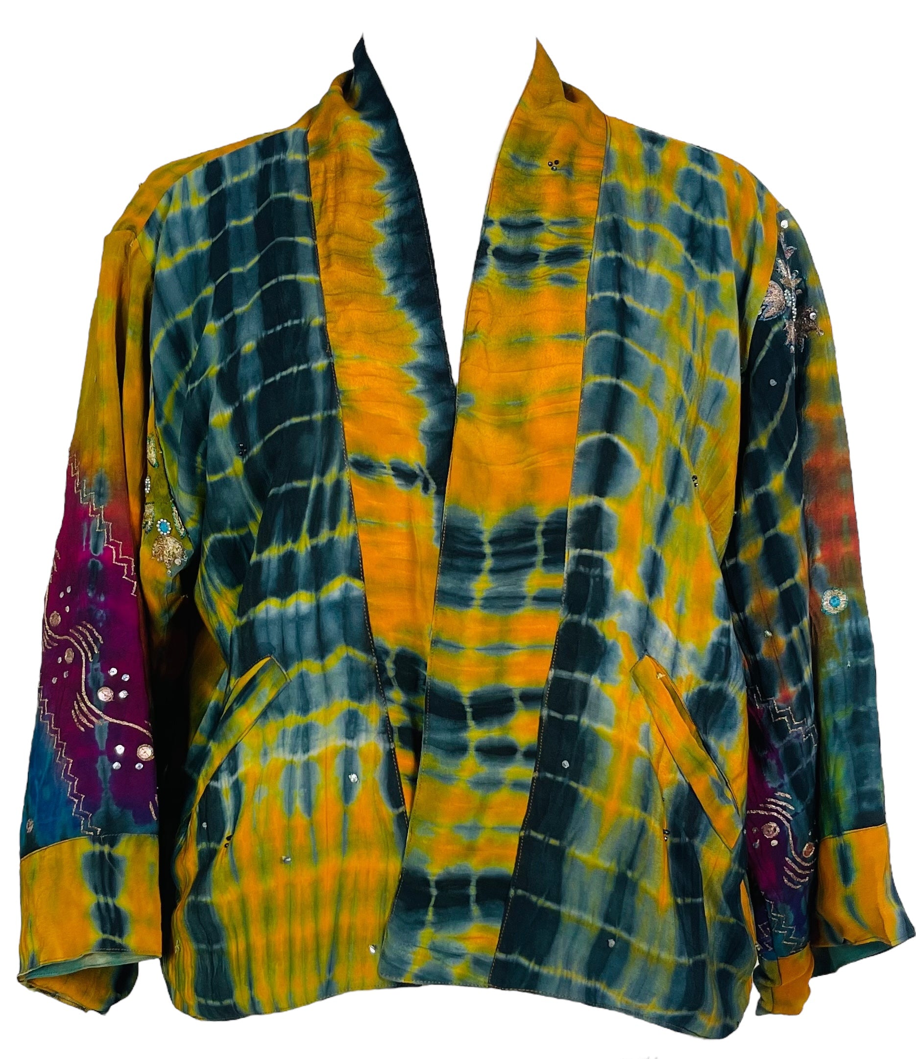 REVOLUTIONHER PRC7393 Avatar Reversible Pure Silk Jiva Jacket