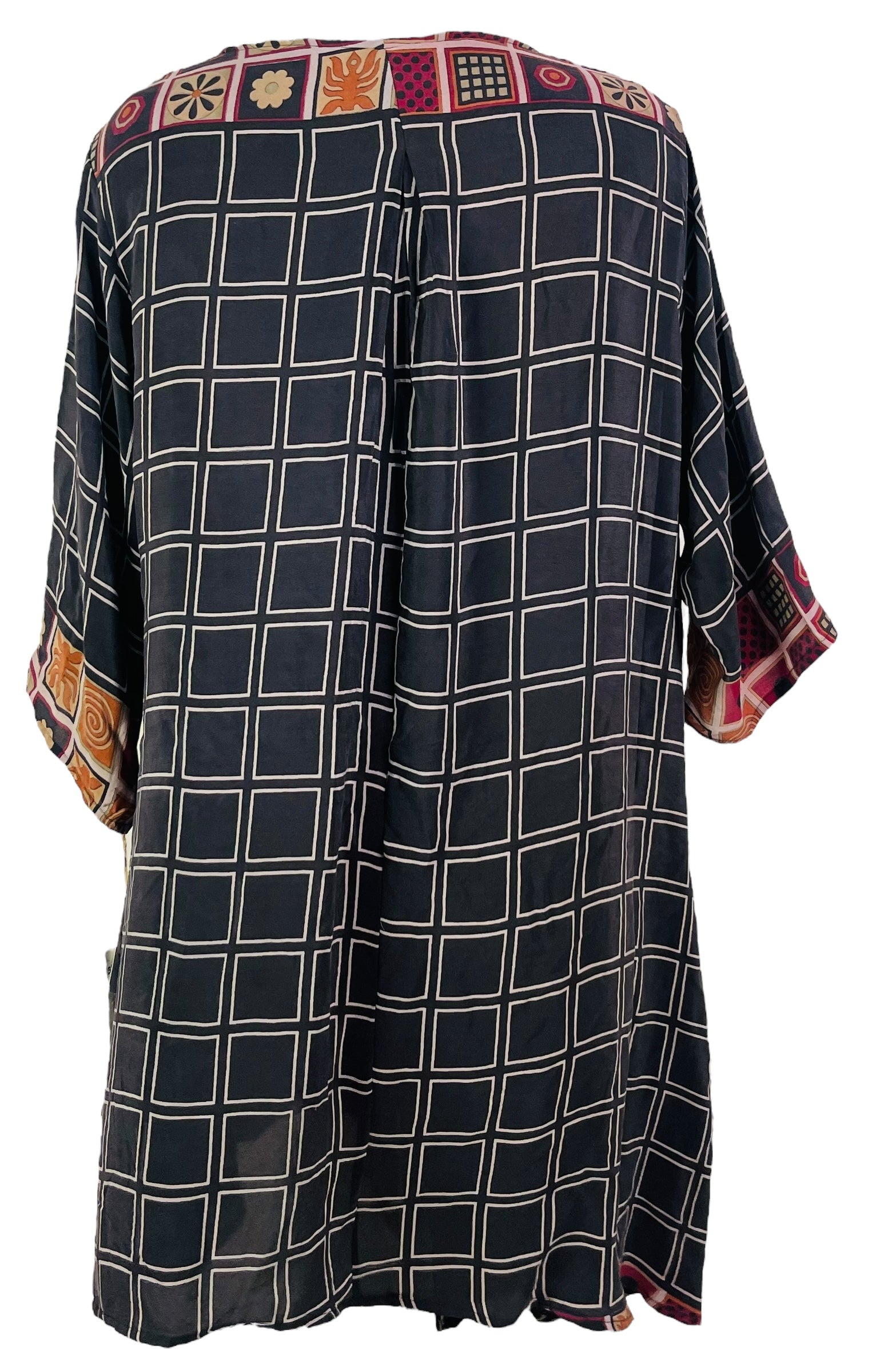 PRC6820 Avatar Pure Silk Self Pocket Tunic Dress