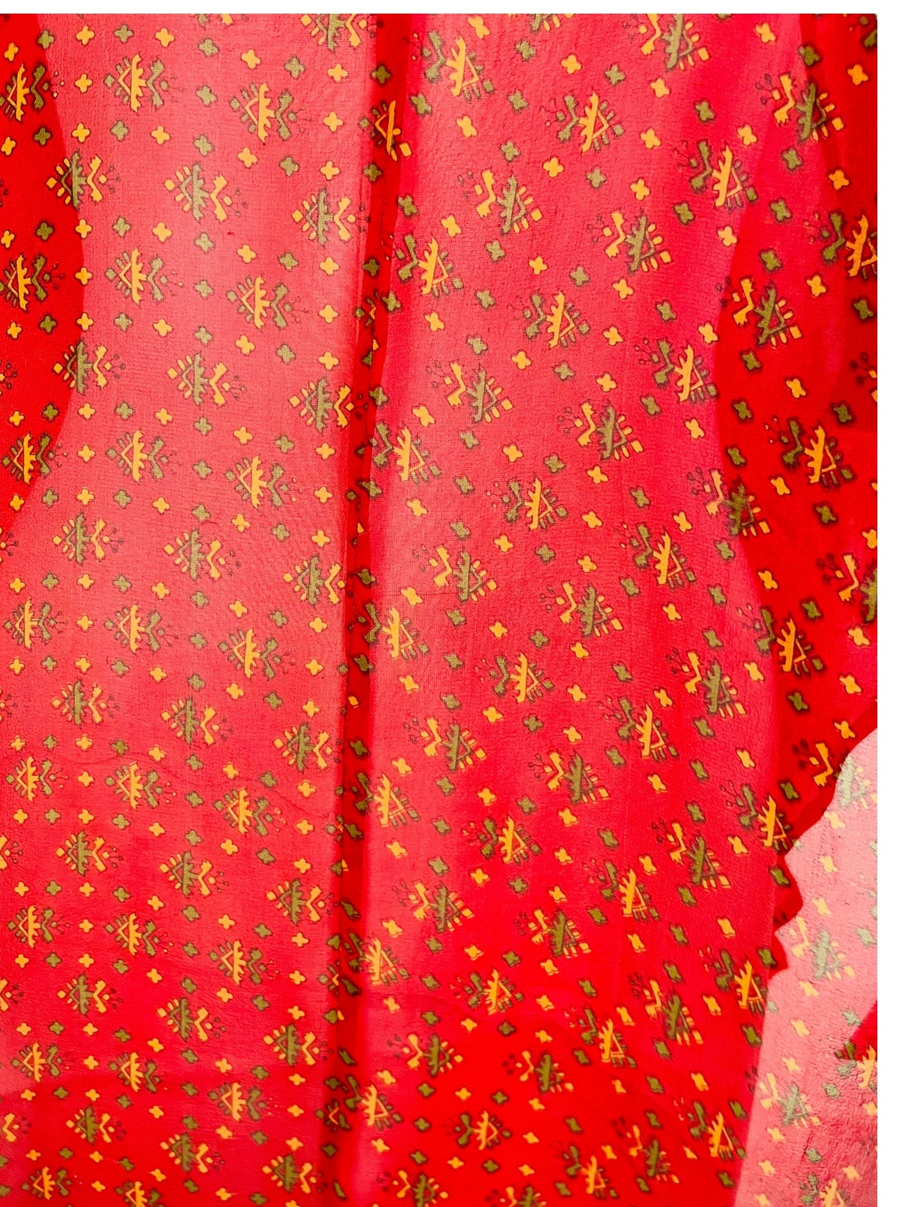 PRG7572 Sheer Avatar Pure Silk Waterfall Top