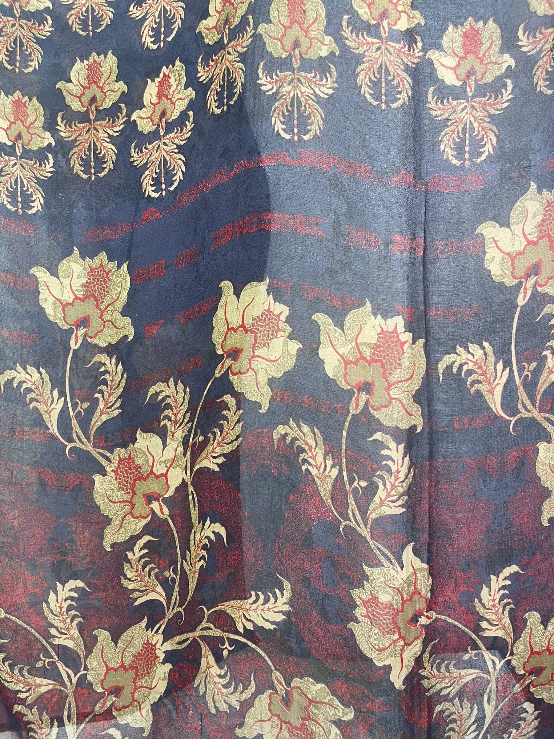 PRG8036 Sheer Avatar Pure Silk Short Kaftan Tunic with Slits