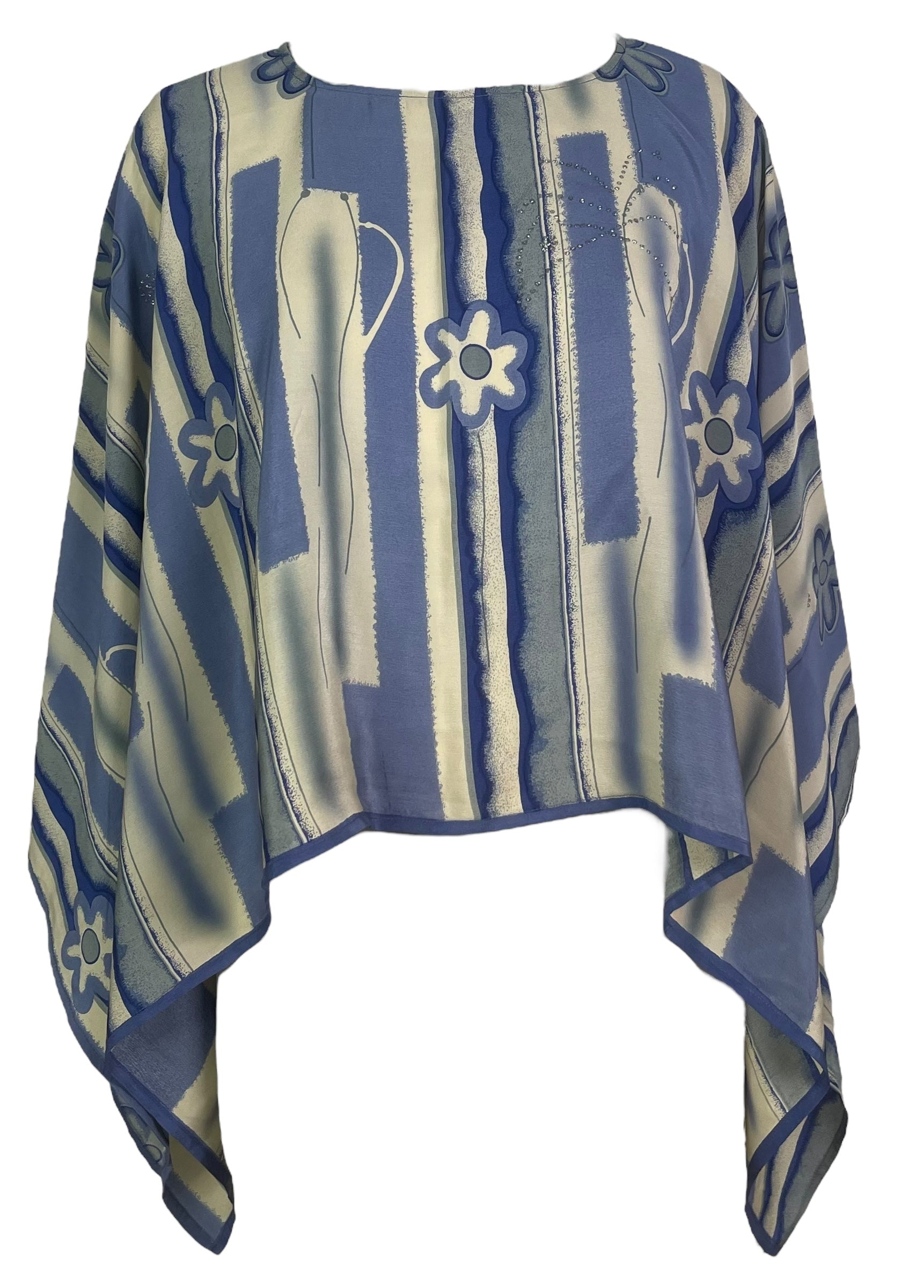 PRC7641 Avatar Pure Silk Capelet Poncho