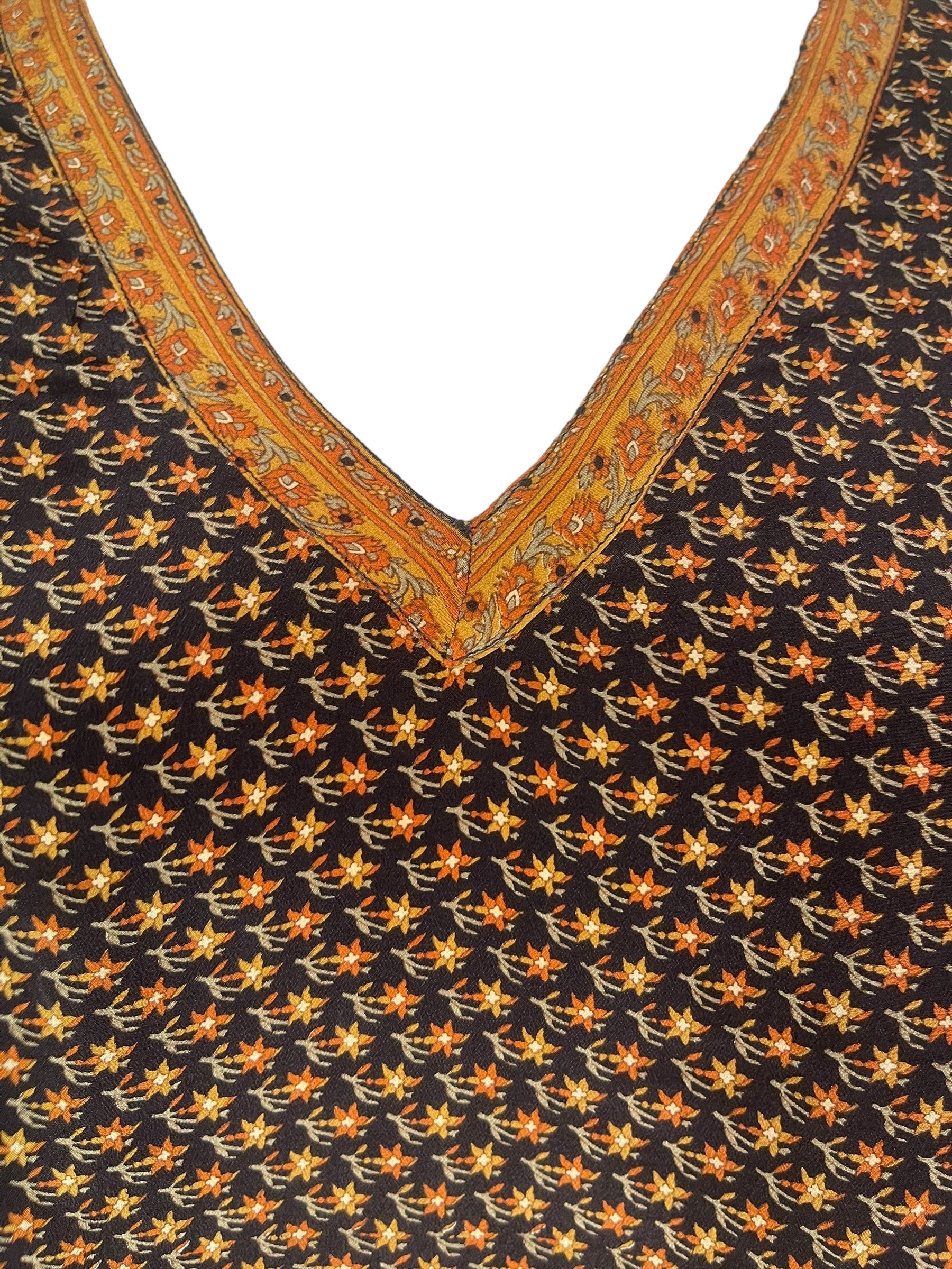 PRC8076 Avatar Pure Silk Long Tunic with Side Ties