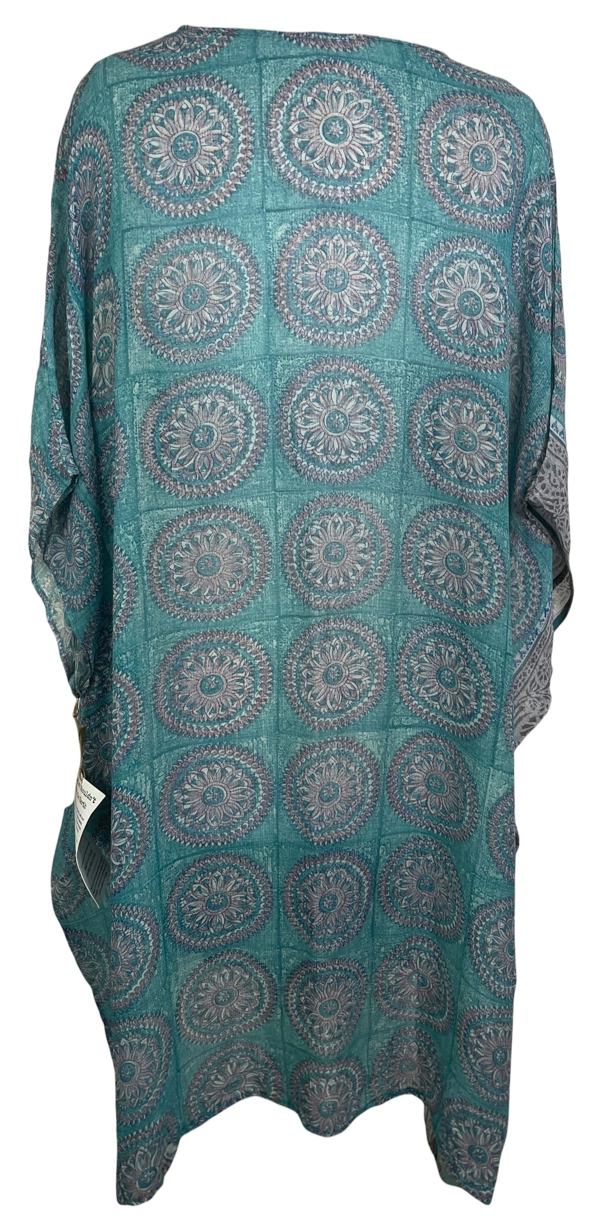 PRG8853 Sheer Wabi Sabi Pure Silk Midi Length Kaftan by 15 FEBRUARY 2026 – Handmade ethical Midi Length Kaftan from sariKNOTsari using upcycled silk. Designed in Canada for travel and slow fashion, loved from Toronto to LA to Sydney.