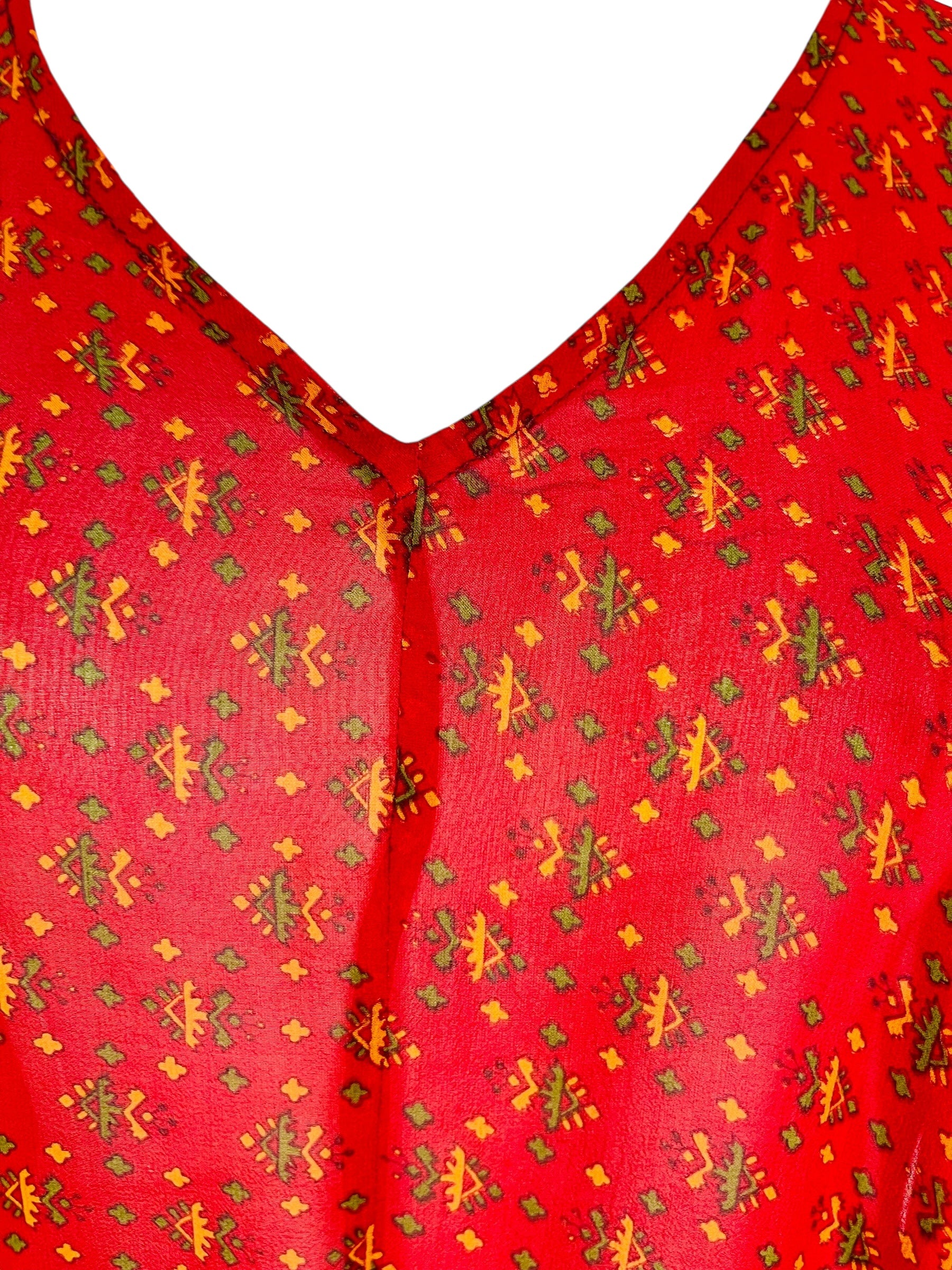 PRG7572 Sheer Avatar Pure Silk Waterfall Top