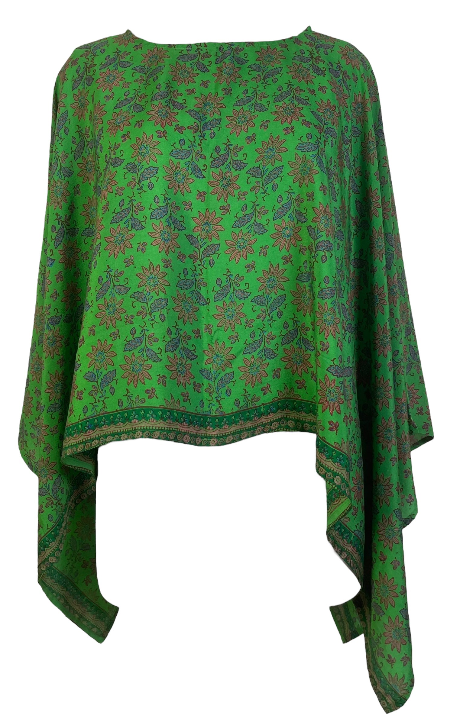 PRC7542 Avatar Pure Silk Capelet Poncho