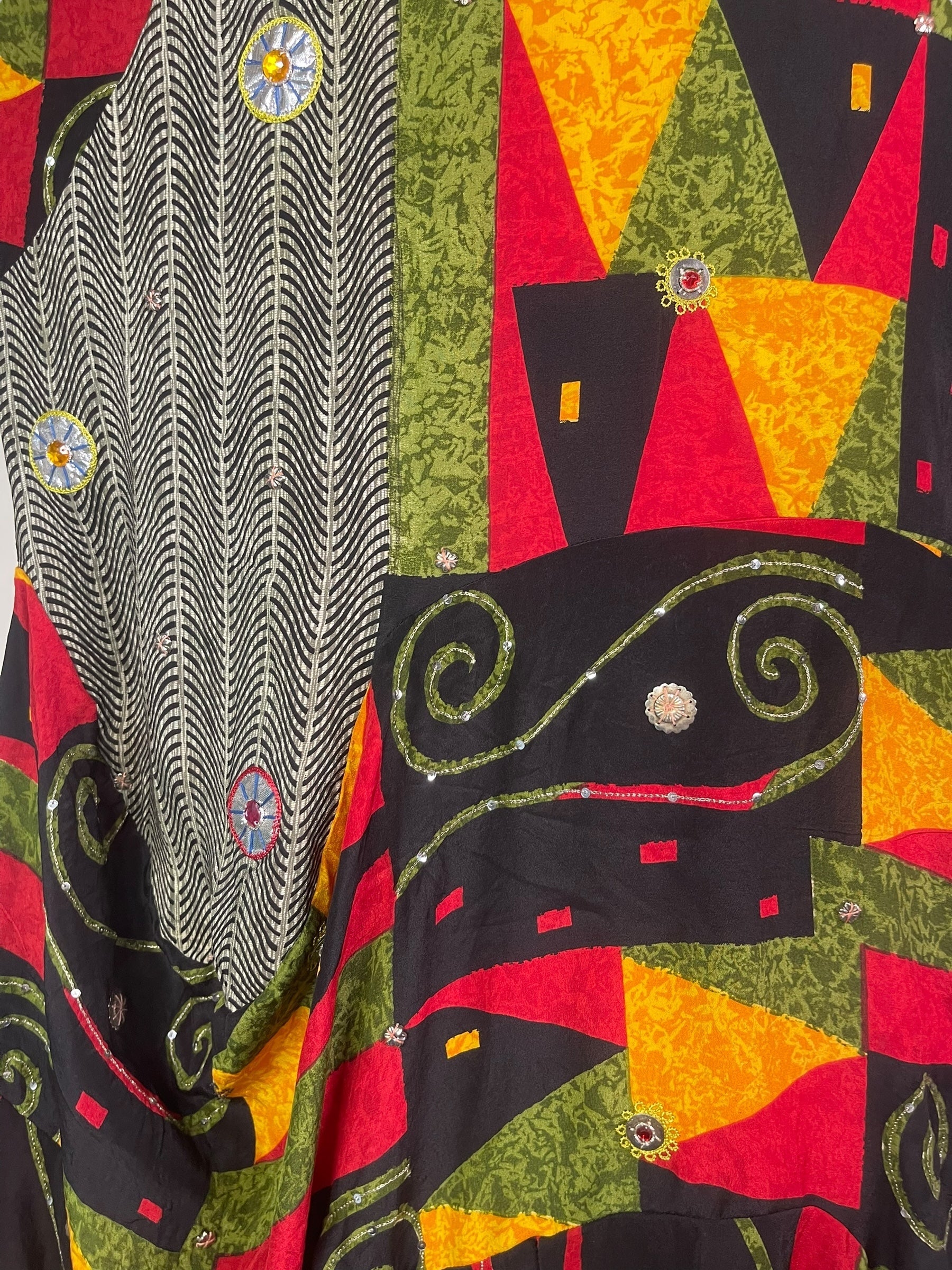 PRC7980 Avatar Pure Silk Sculptural Long Tunic Dress