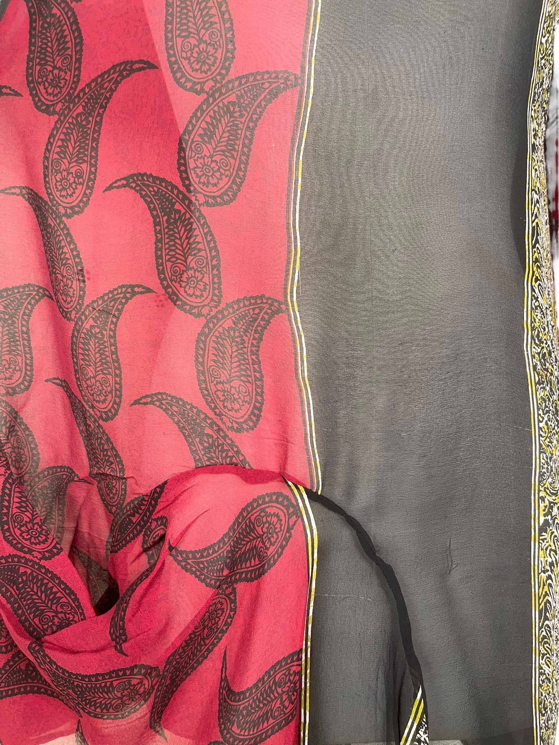 PRG7792 Sheer Wabi Sabi Pure Silk Self Pocket Tunic Dress