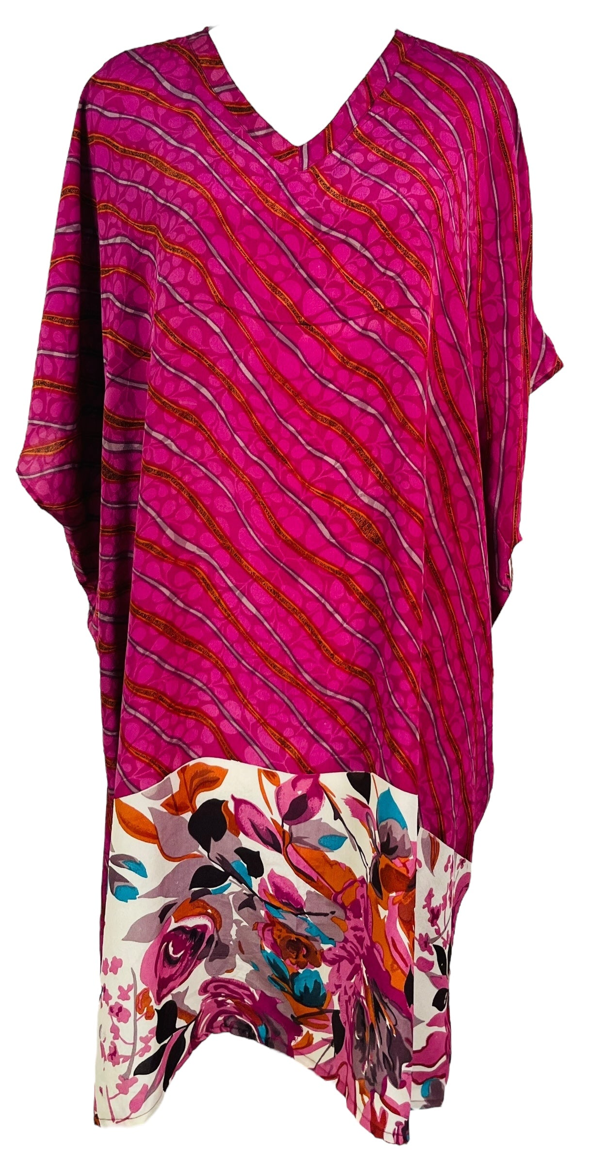 PRC7292 Avatar Pure Silk Midi Length Kaftan