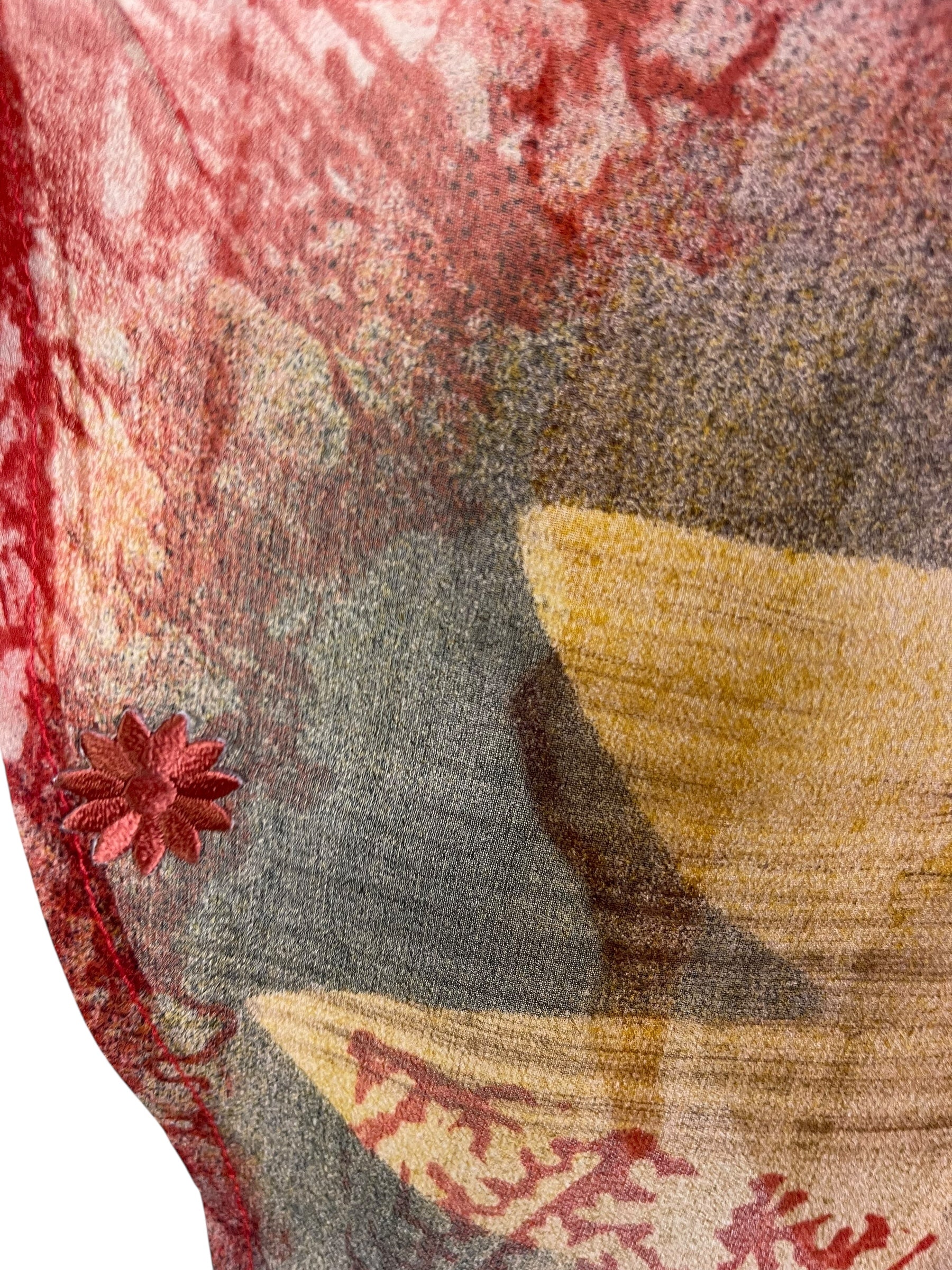 PRG7258 Sheer Avatar Pure Silk Waterfall Top