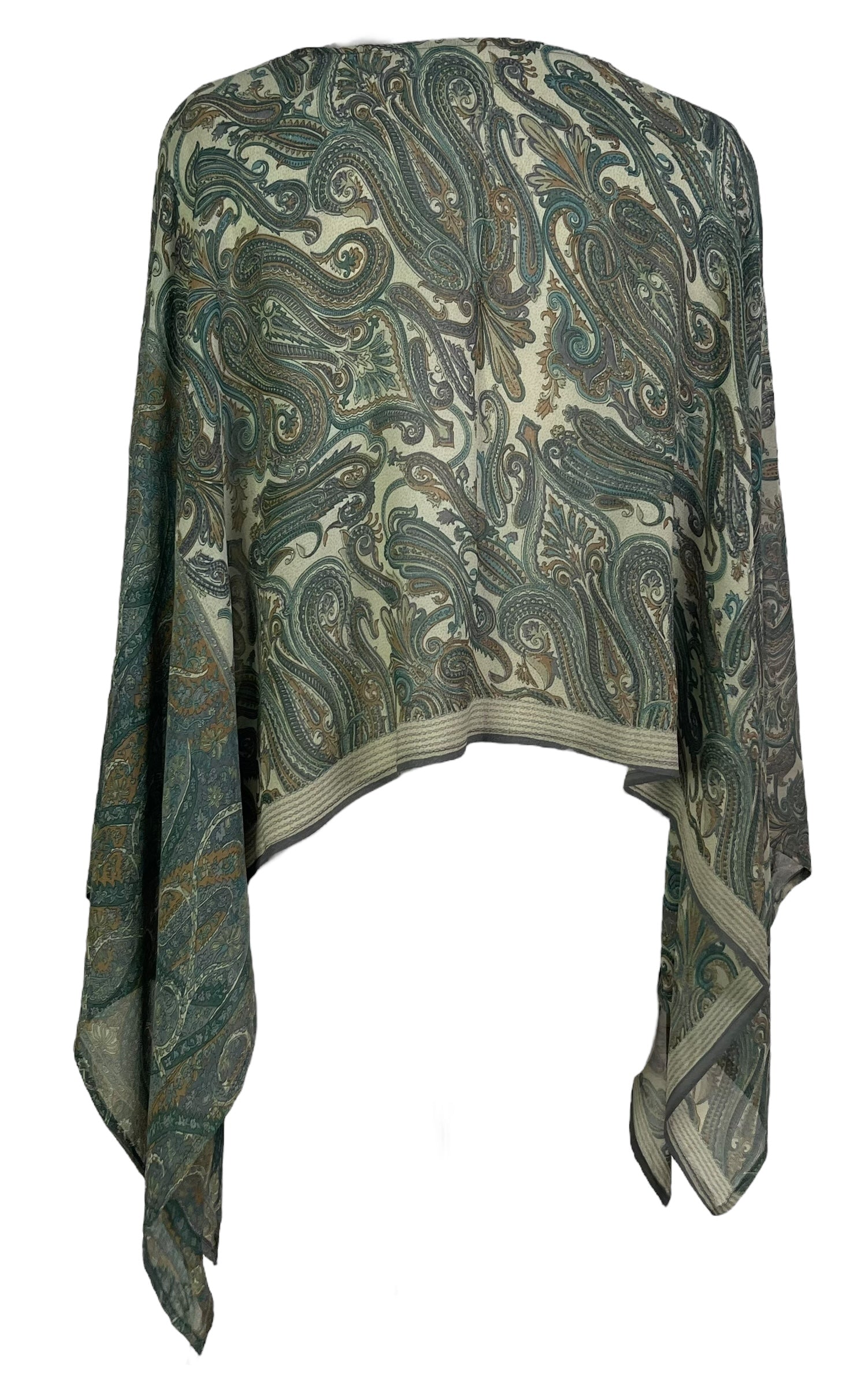 PRG7338 Sheer Avatar Pure Silk Capelet Poncho