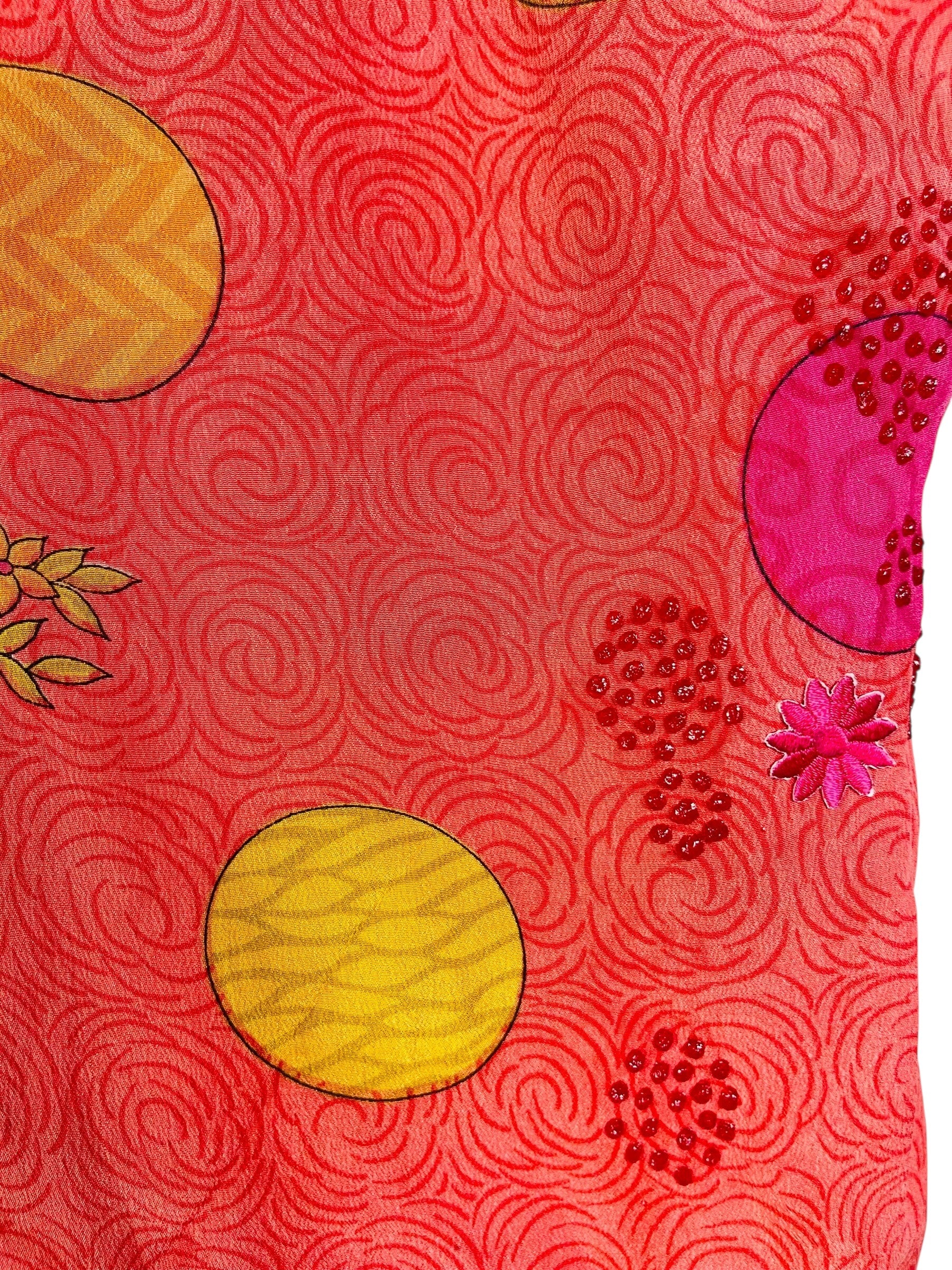 PRC7466 Avatar Pure Silk Short Kaftan Tunic with Slits