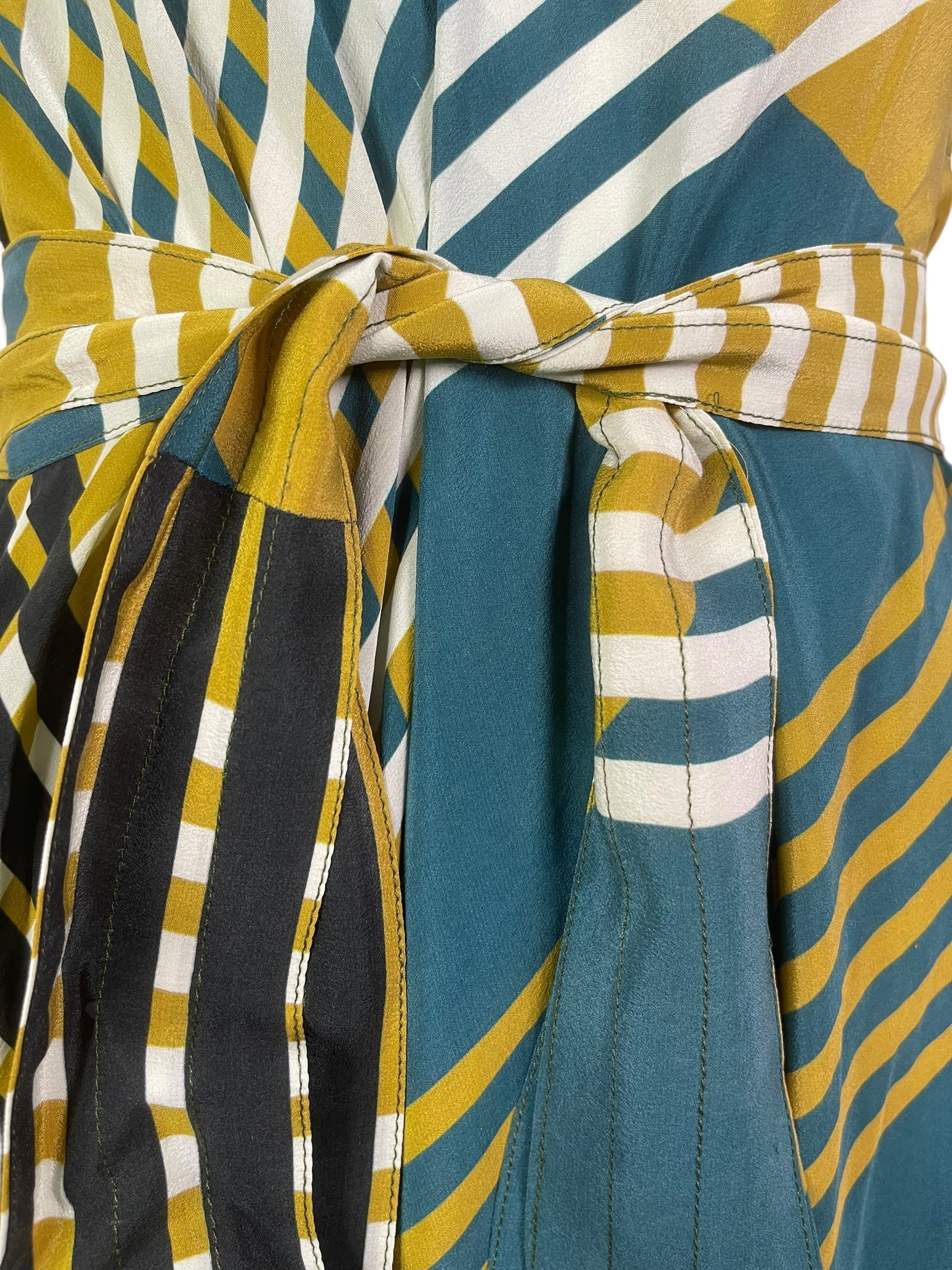 PRC7757 Wabi Sabi Pure Silk Maxi Dress with Belt