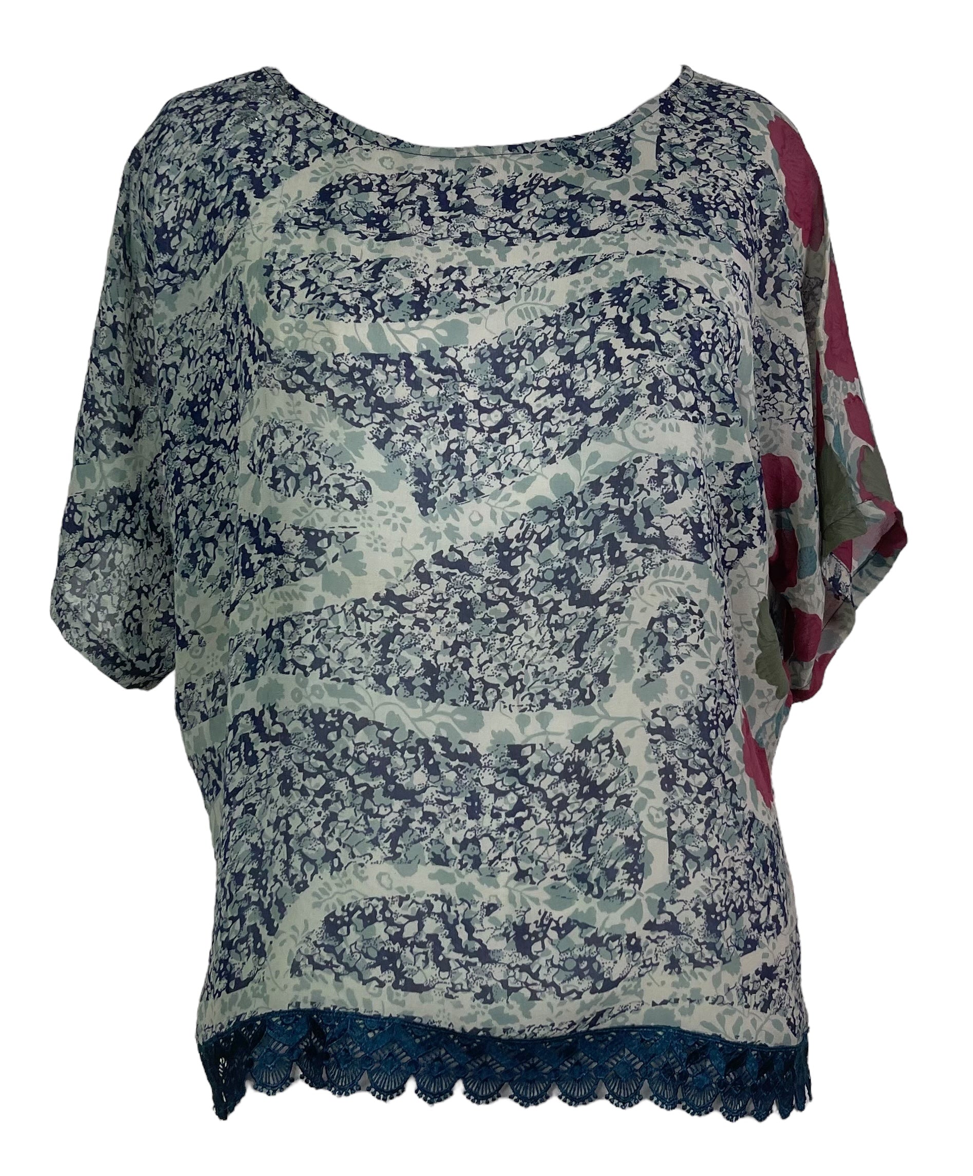 PRG8099 Sheer Wabi Sabi Pure Silk Side Slit Top by DECEMBER2025 – Handmade ethical Side Slit Top from sariKNOTsari using upcycled silk. Designed in Canada for travel and slow fashion, loved from Toronto to LA to Sydney.