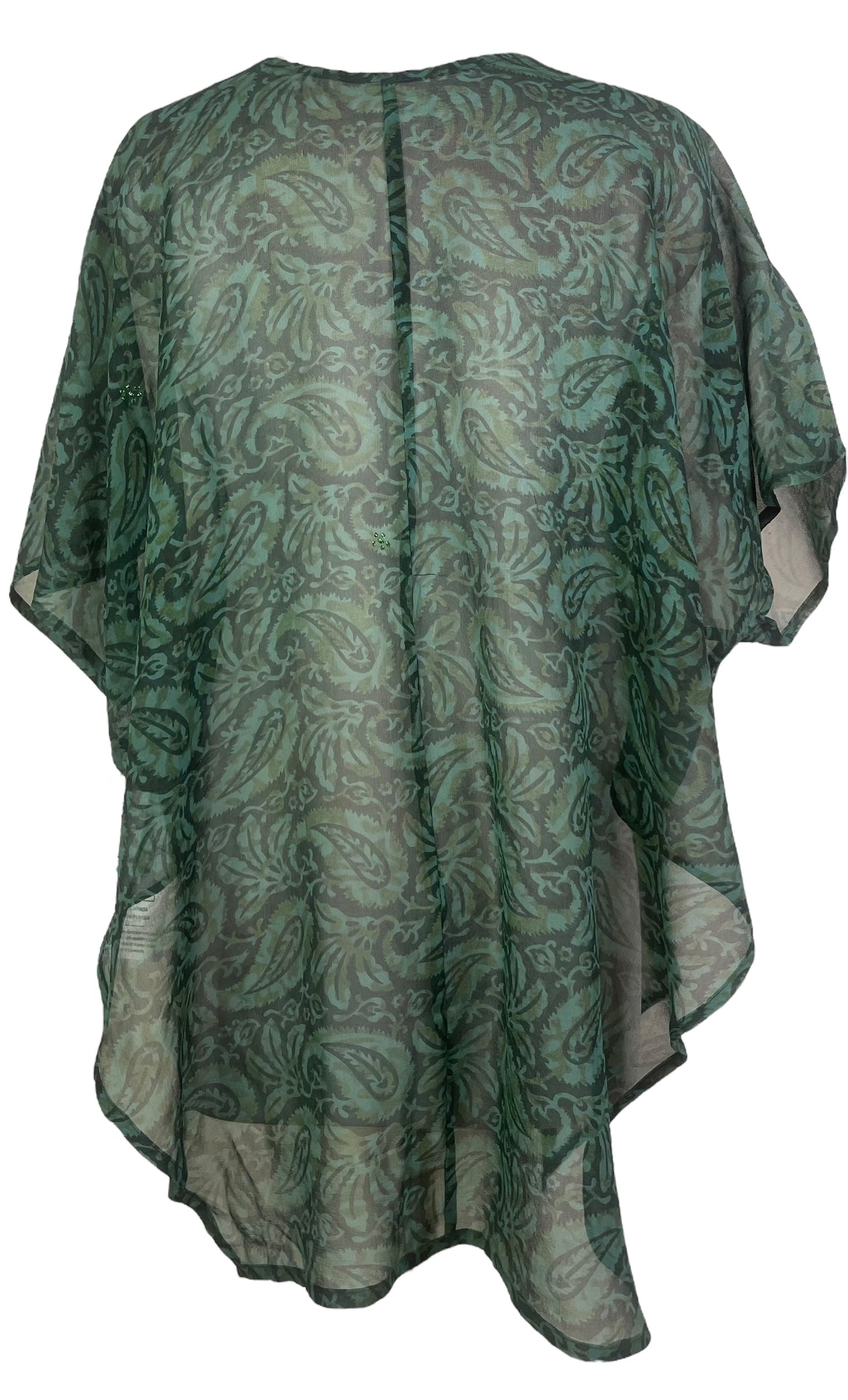 PRG8122 Sheer Avatar Pure Silk Waterfall Top