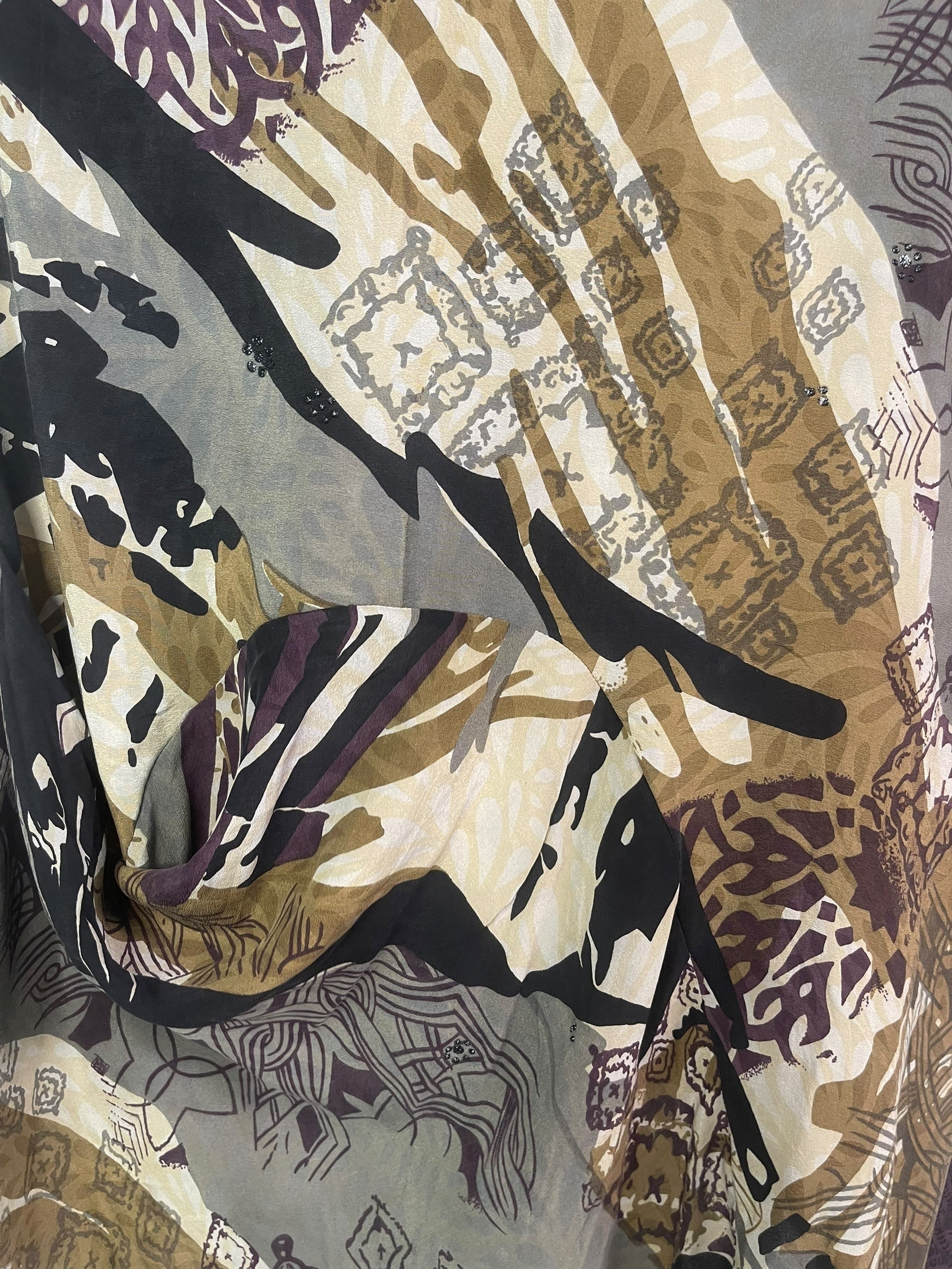 PRC7940 Avatar Pure Silk Self Pocket Tunic Dress