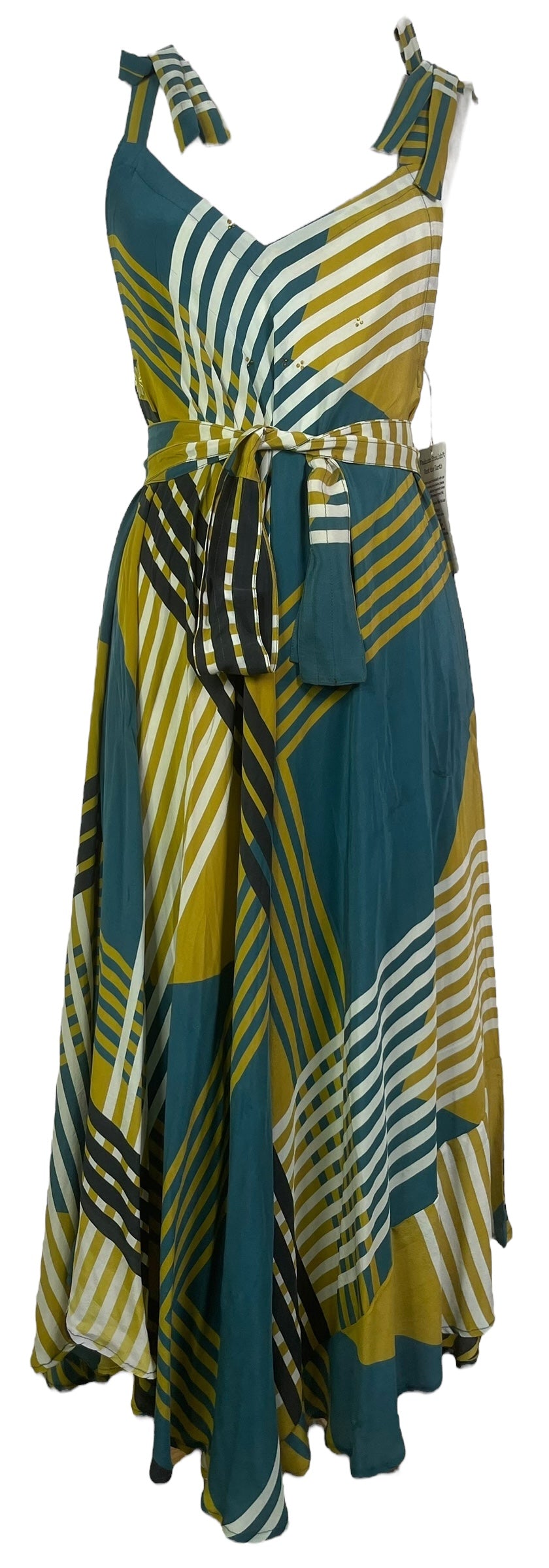 PRC7757 Wabi Sabi Pure Silk Maxi Dress with Belt