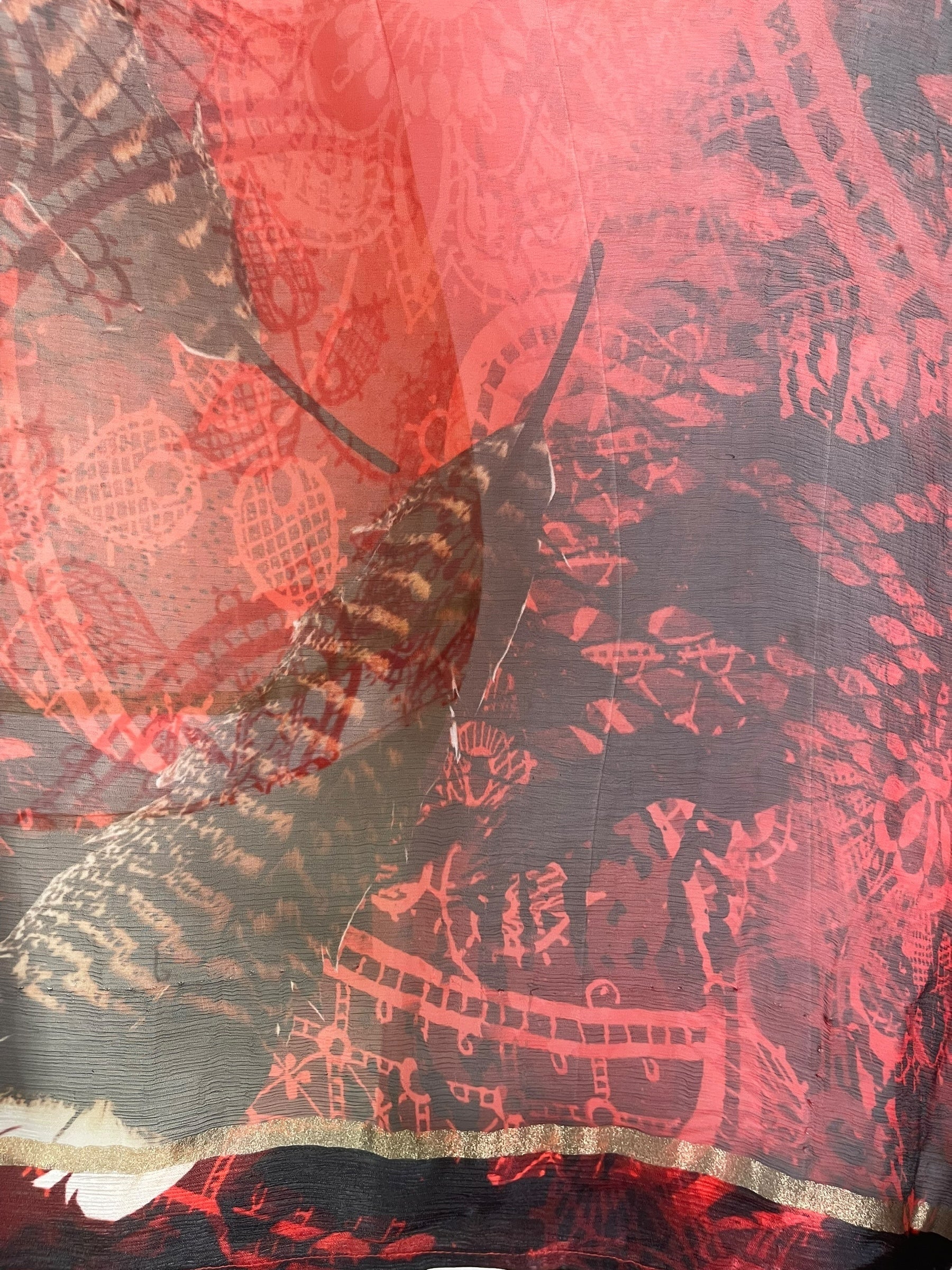 PCH8179 Very Sheer Wabi Sabi Pure Silk Chiffon Versatile Vest