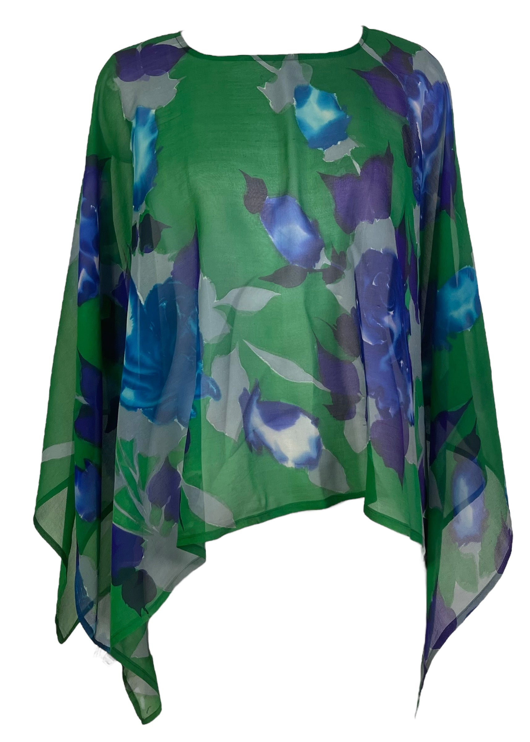 PRG7994 Sheer Pure Silk Wabi Sabi Capelet Poncho