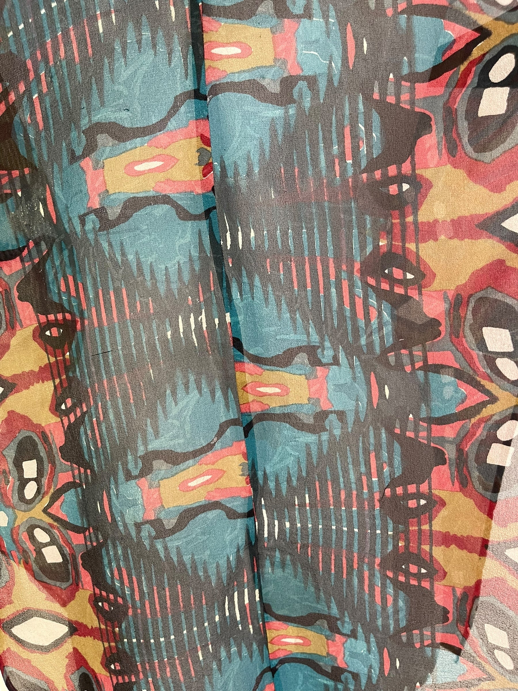 PRG7068 Sheer Avatar Pure Silk Waterfall Top