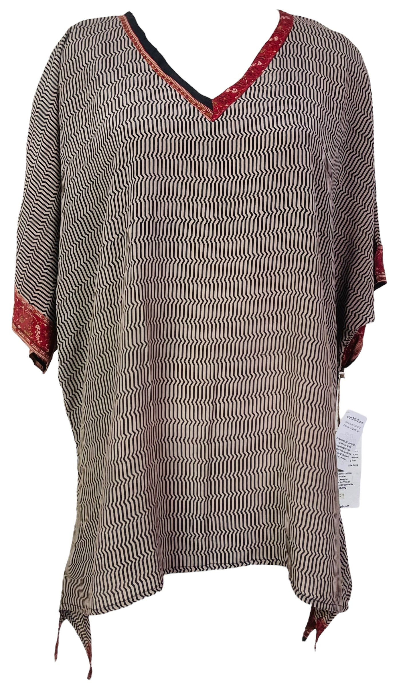 PRC7620 Avatar Pure Silk Long Tunic with Side Ties