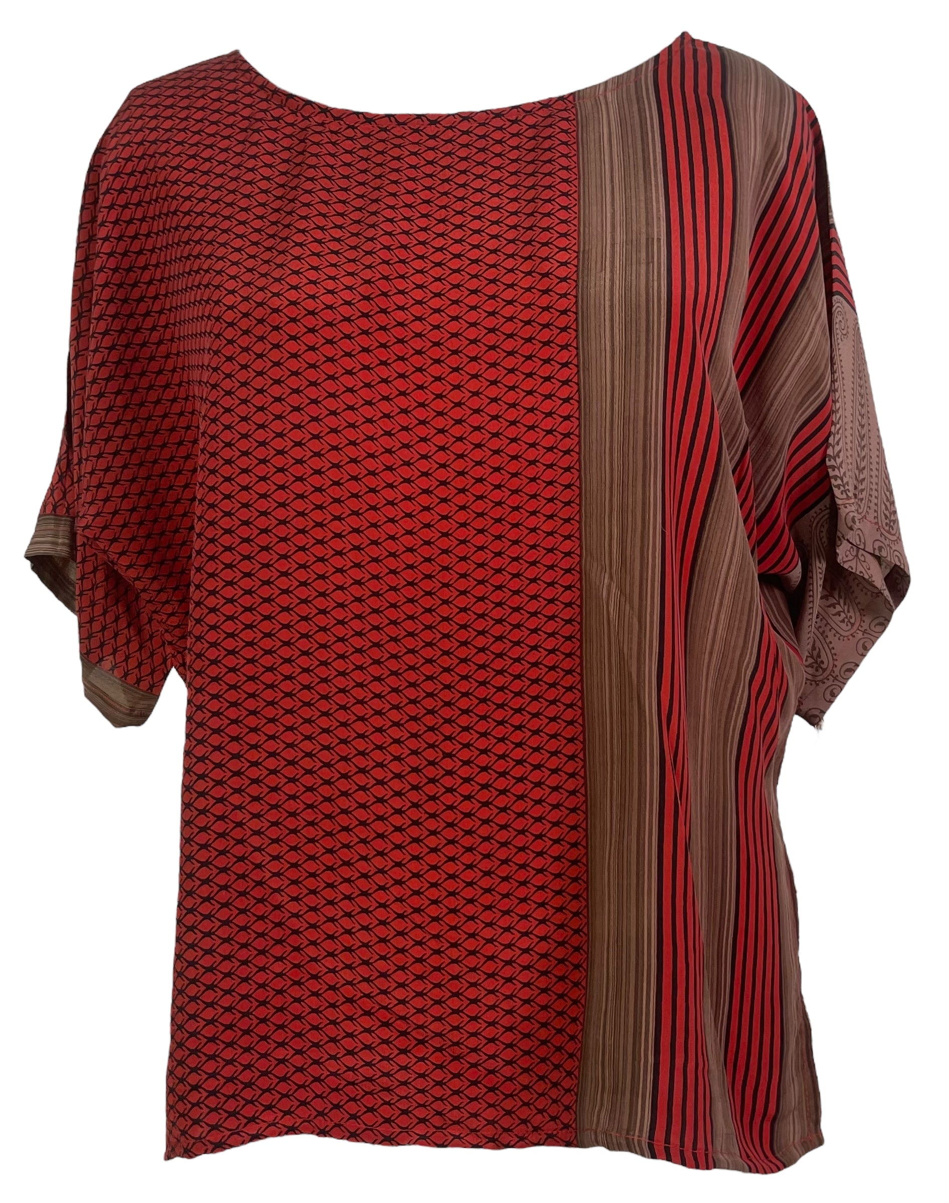 PRC8082 Avatar Pure Silk Side Slit Top