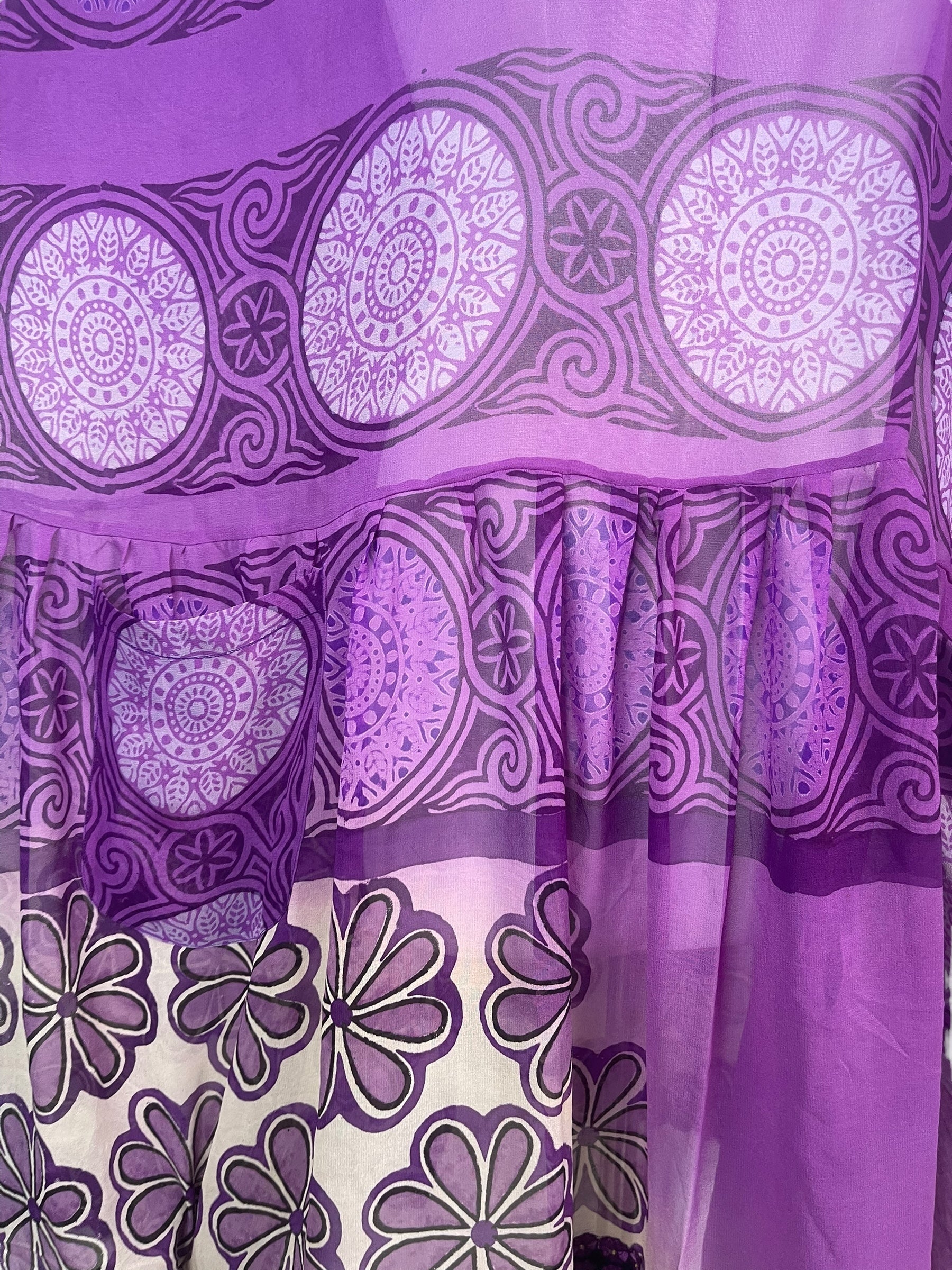 PRG8174 Sheer Wabi Sabi Pure Silk Boxy Babydoll Dress