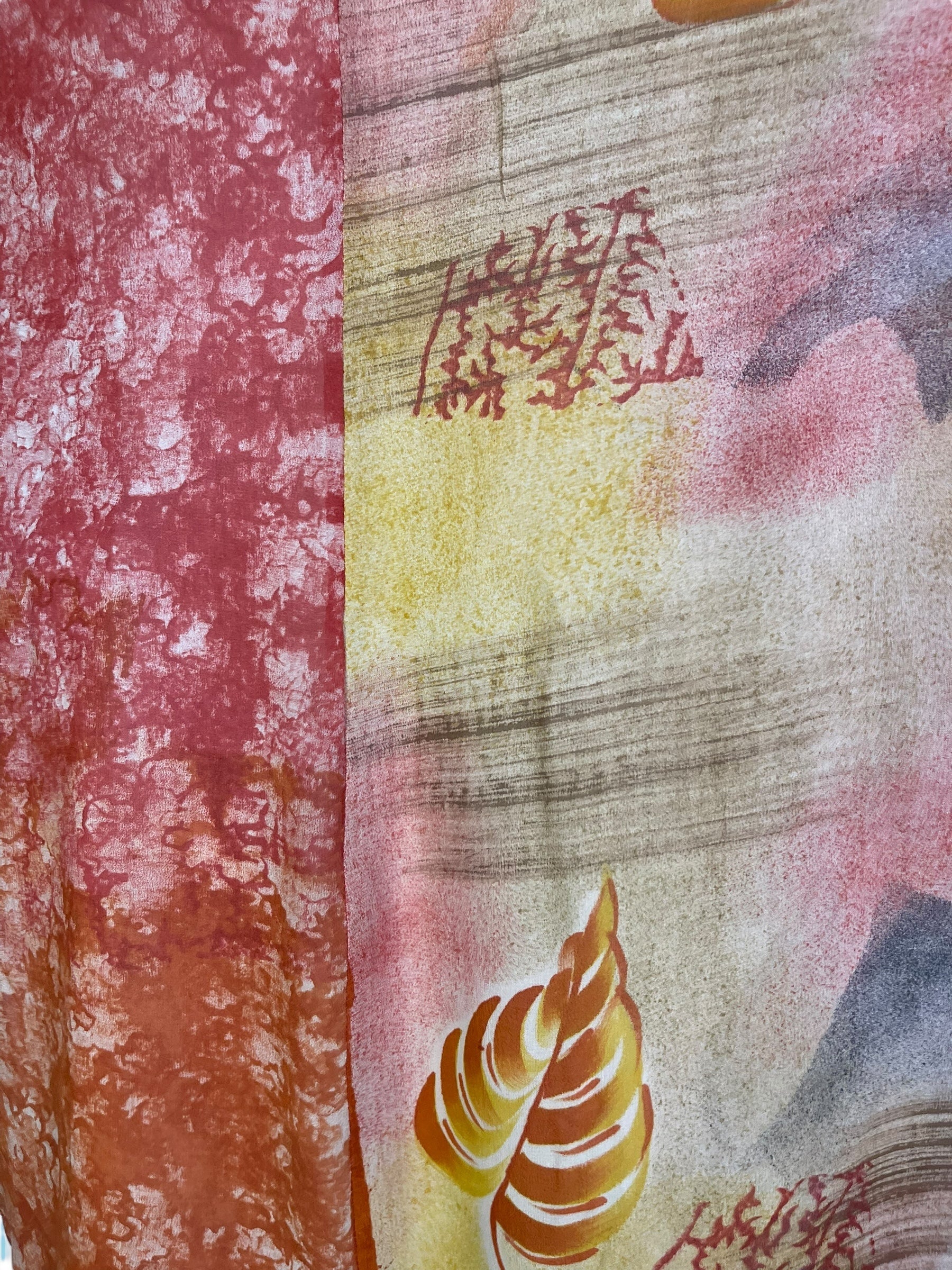 PRG7258 Sheer Avatar Pure Silk Waterfall Top