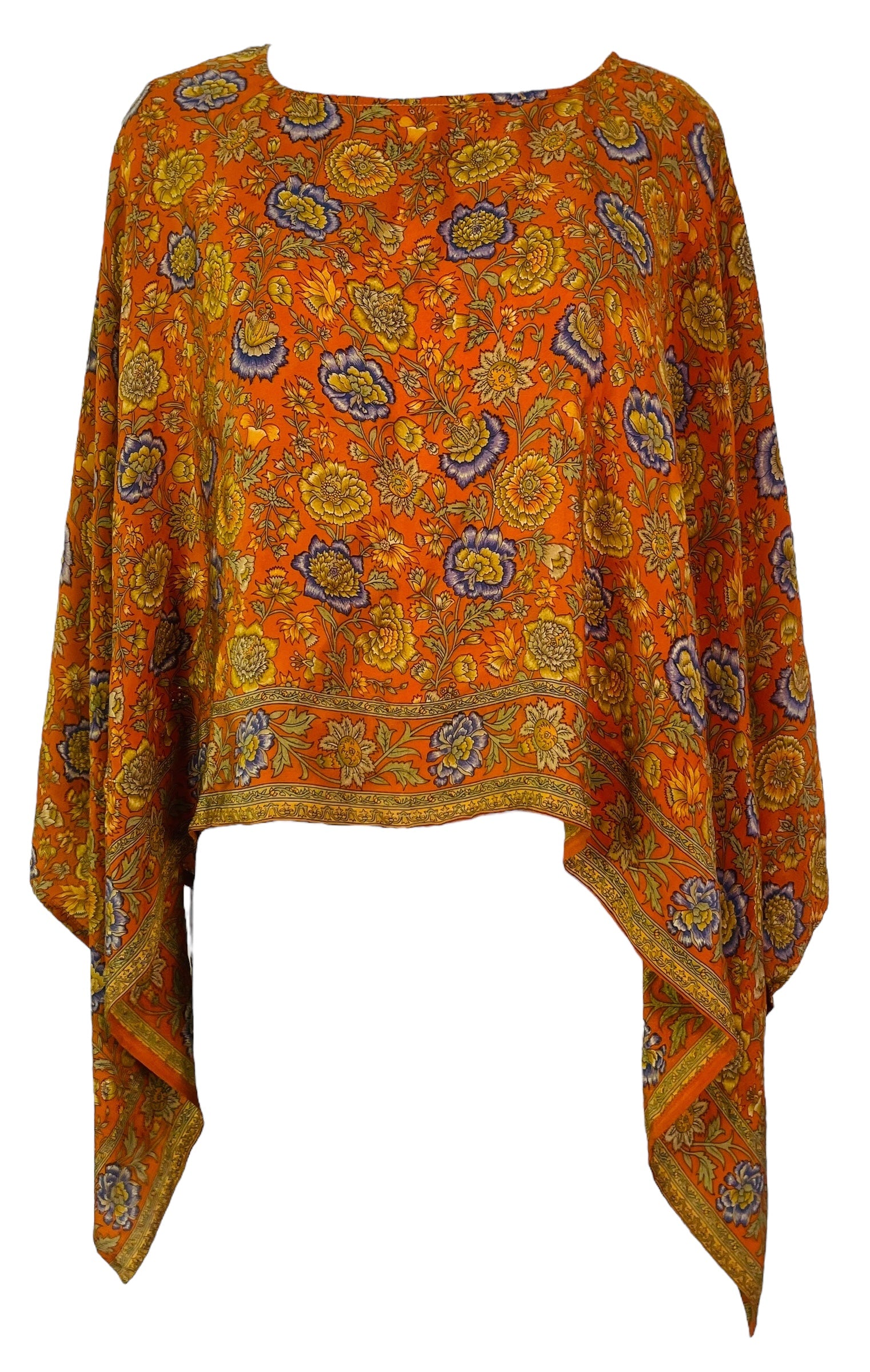 PRC7881 Avatar Pure Silk Capelet Poncho