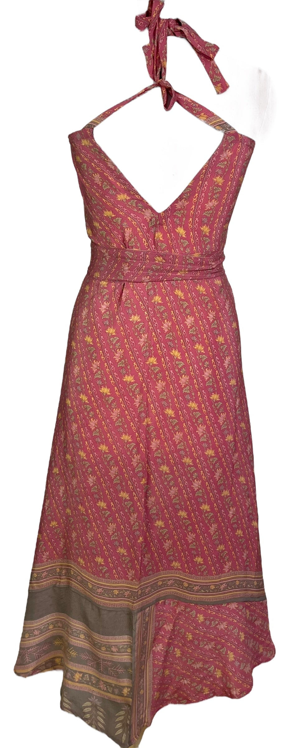 PRC7231 Avatar Pure Silk Maxi Dress with Belt