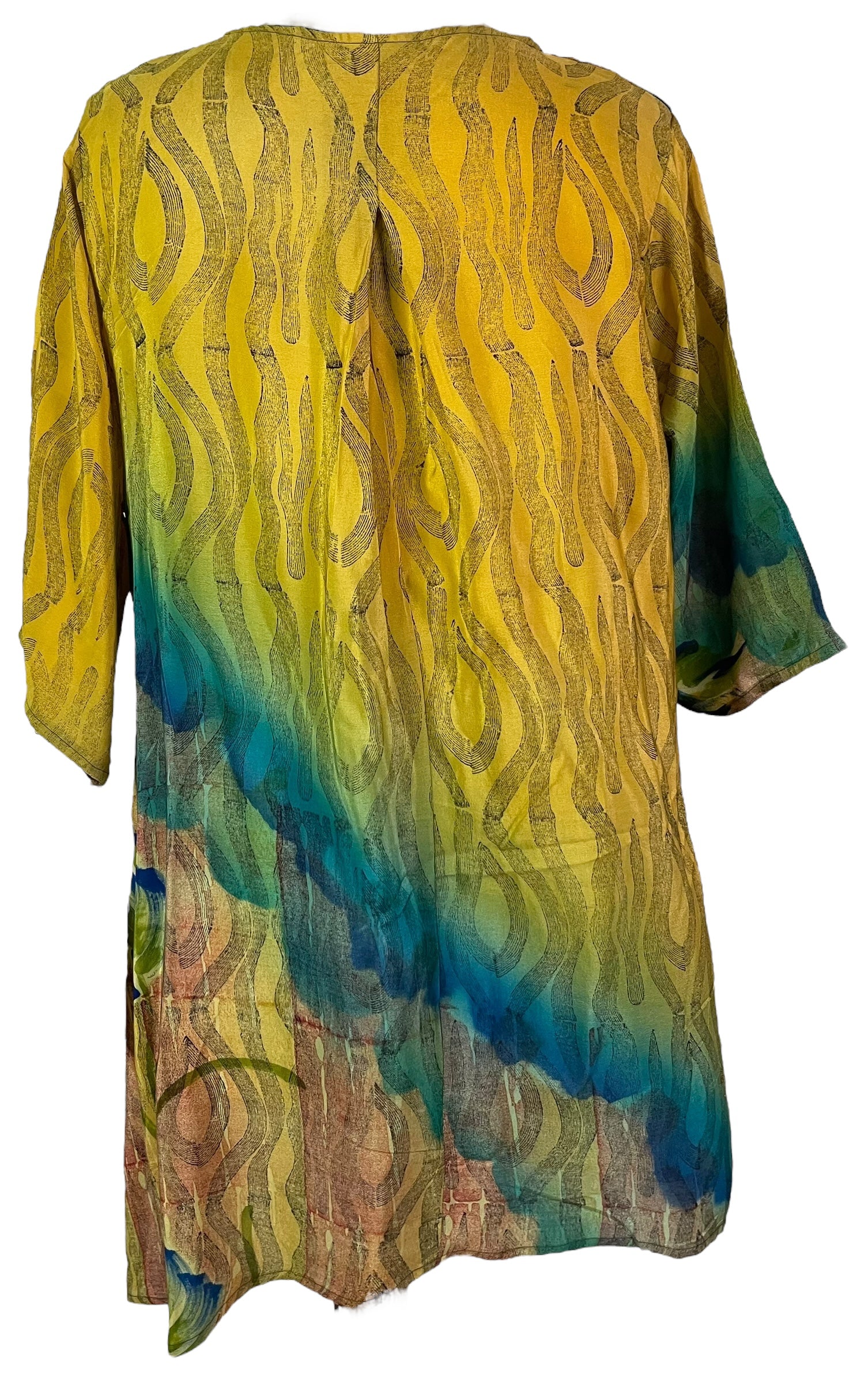 PRC6826 Avatar Pure Silk Self Pocket Tunic Dress