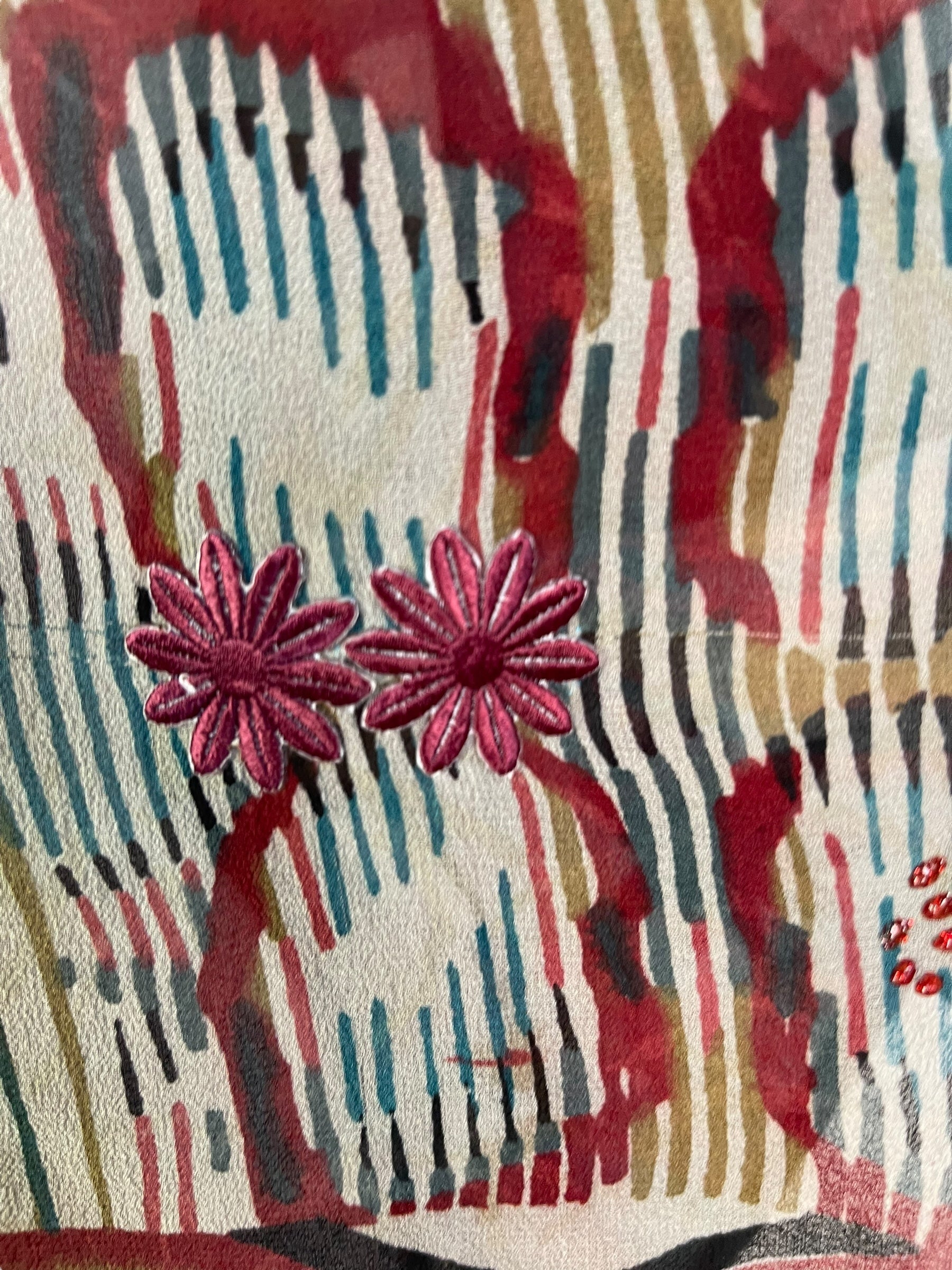 PRG7068 Sheer Avatar Pure Silk Waterfall Top