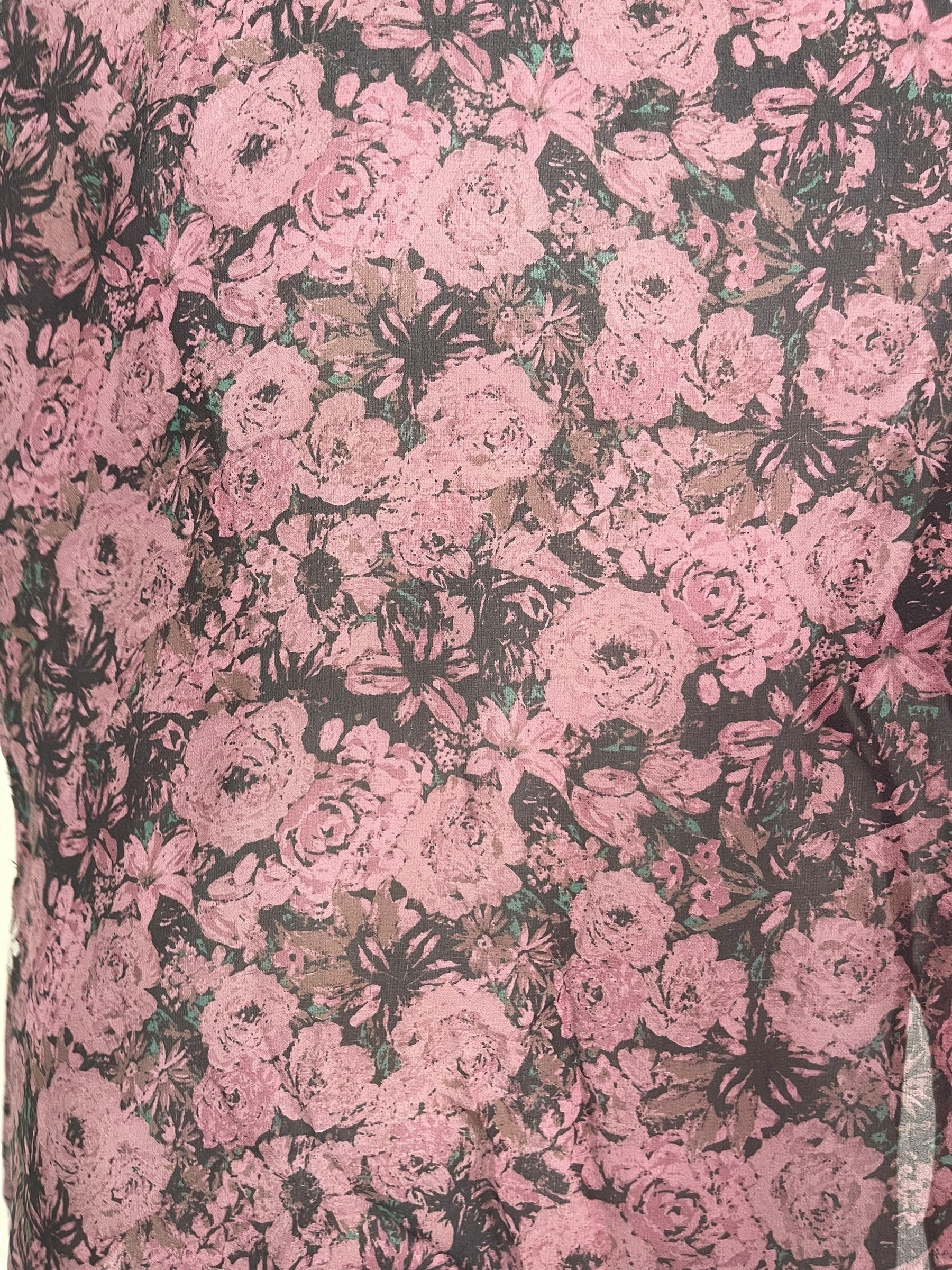 PRG8119 Sheer Avatar Pure Silk Side Slit Top