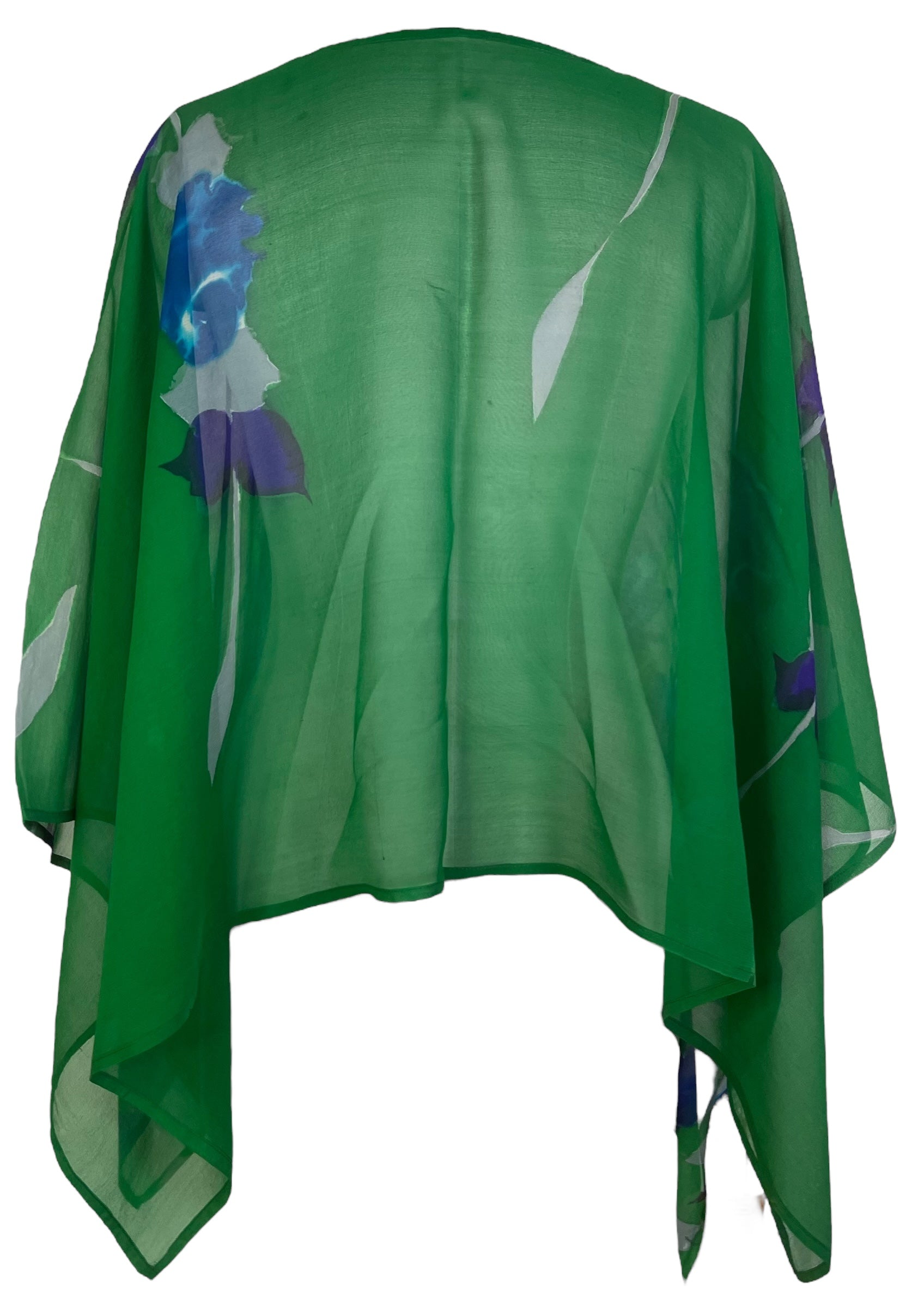 PRG7994 Sheer Pure Silk Wabi Sabi Capelet Poncho