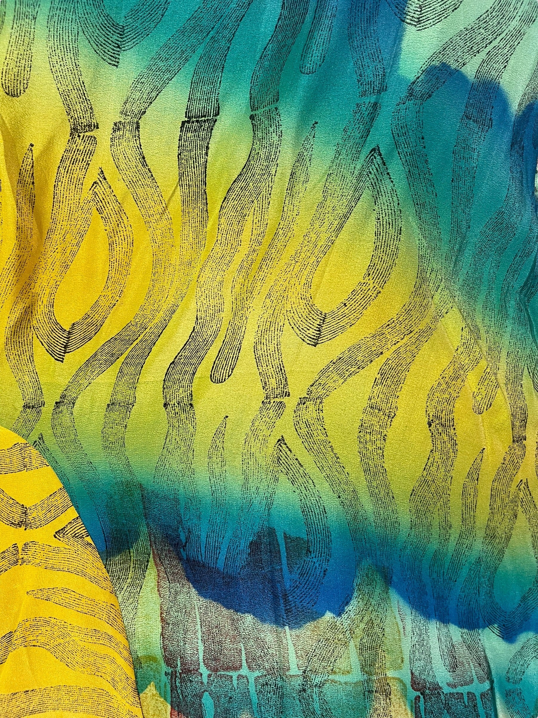 PRC6826 Avatar Pure Silk Self Pocket Tunic Dress