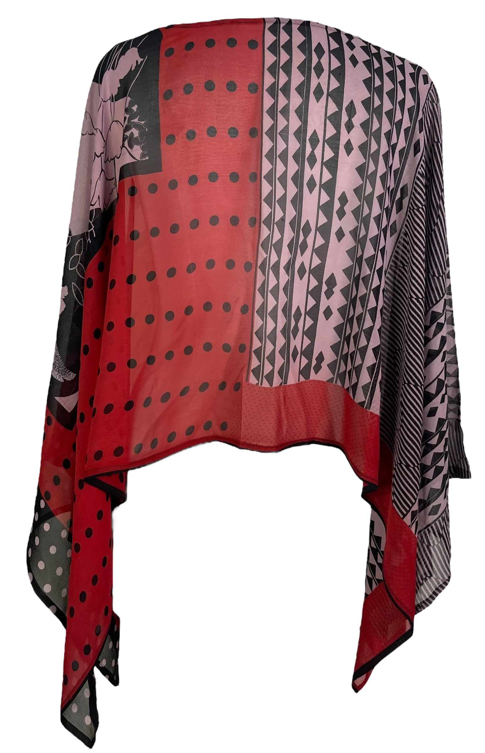 PRG7346 Sheer Avatar Pure Silk Capelet Poncho